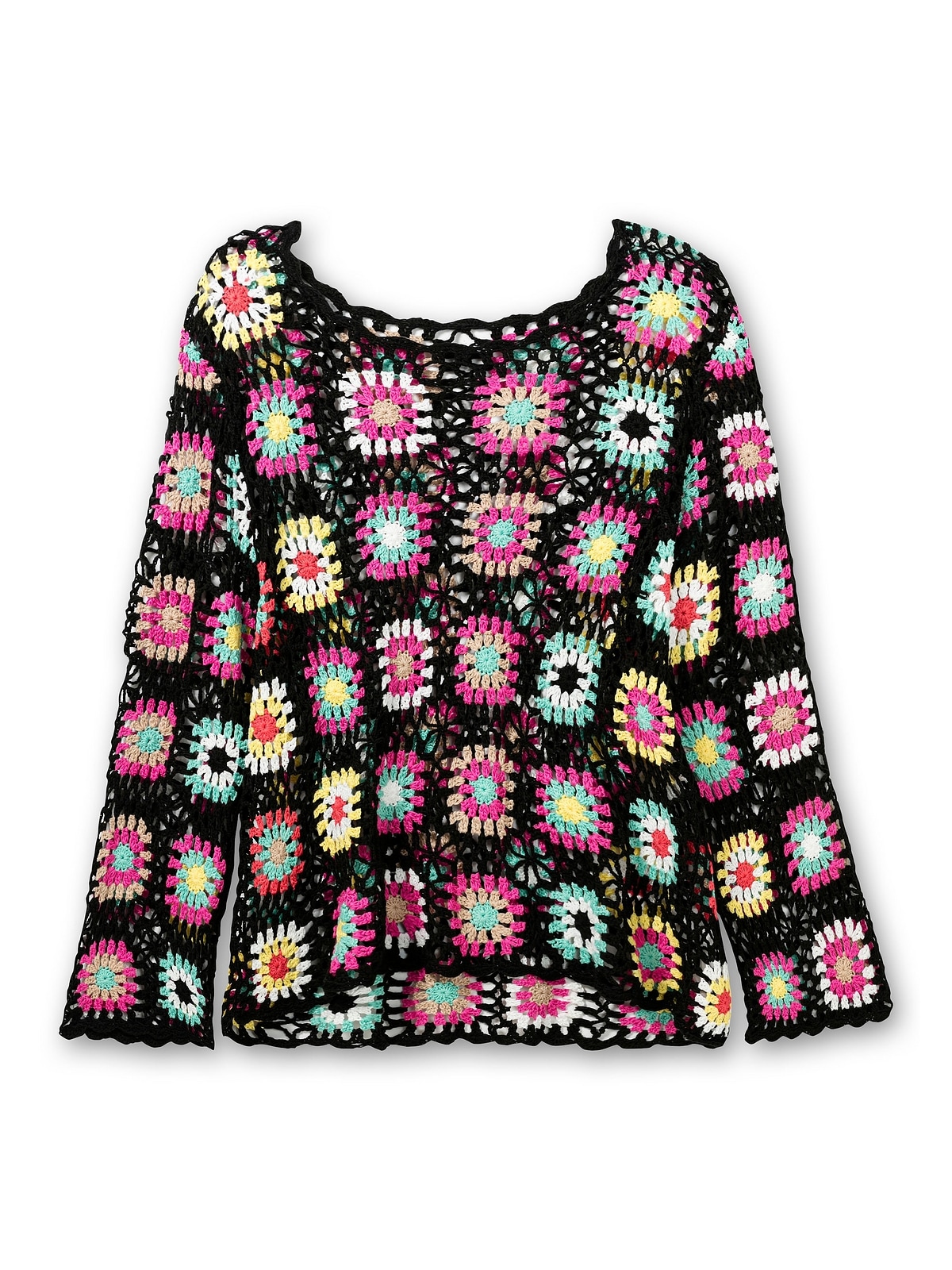 sheego by Joe Browns Strickpullover »Große Größen« im Crochet-Muster