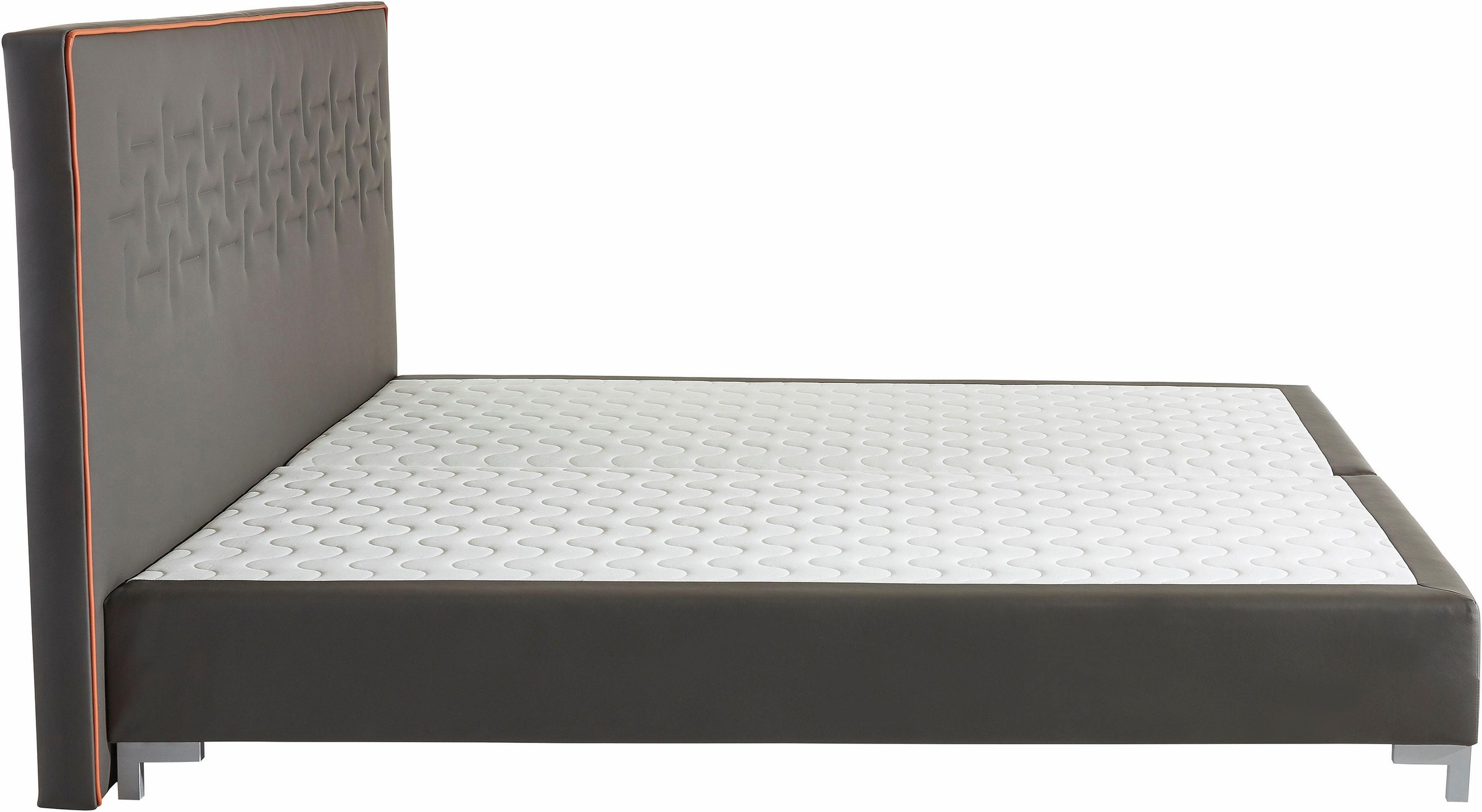 INOSIGN Boxspringbett »Coos«, mit besonderer Steppung im Kopfteil, 3 Matratzenarten, 2 Härtegrade