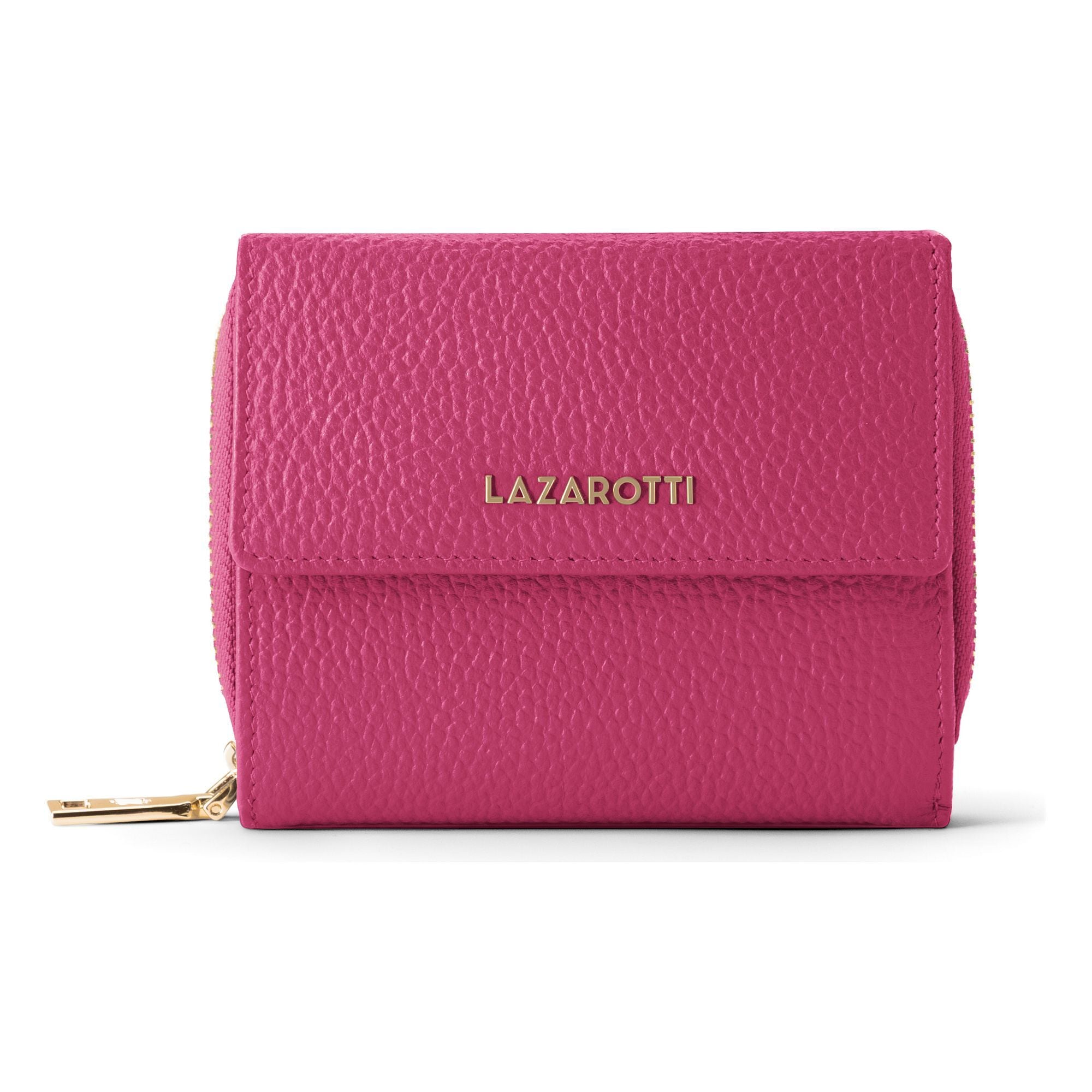 Lazarotti Geldbörse "Bologna Leather Zip-Around Geldbörse Leder 12 cm"