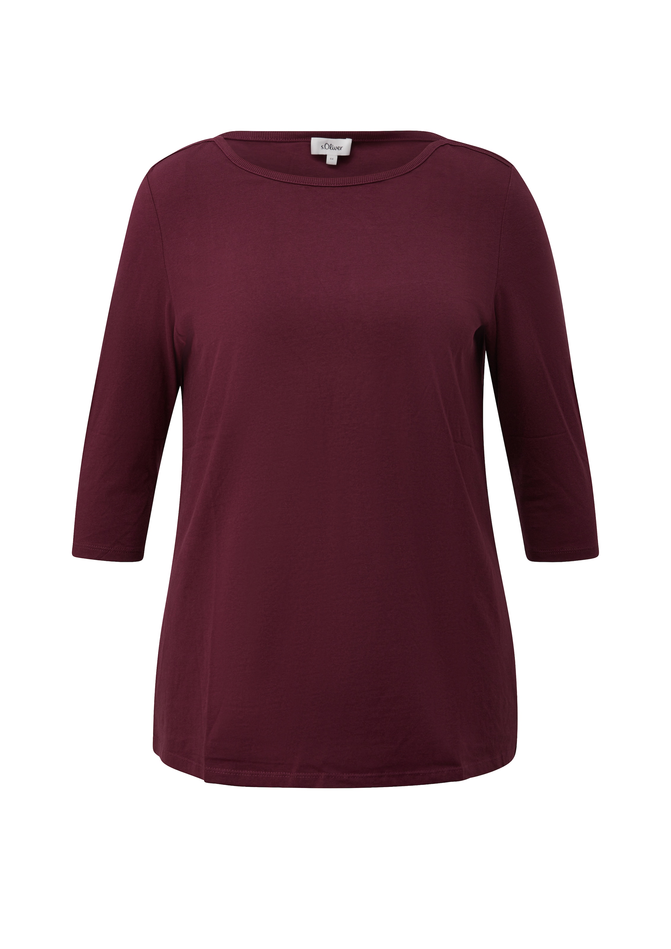 s.Oliver CURVE 3/4-Arm-Shirt mit U-Boot-Ausschnitt / Große Größen