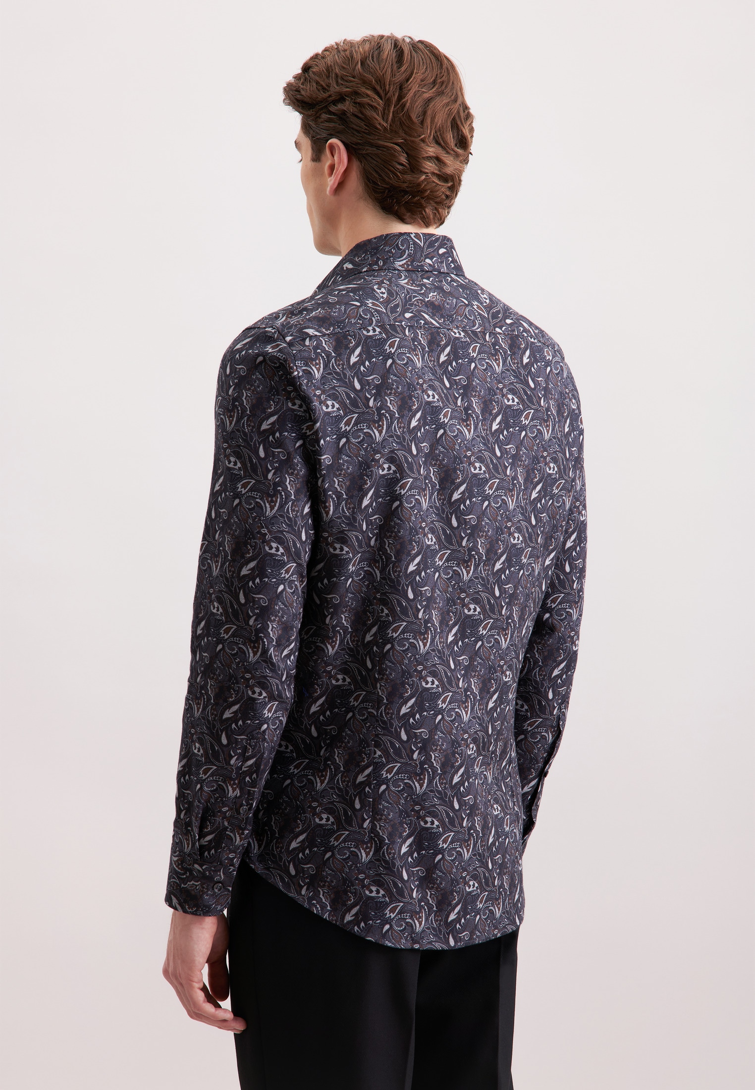 seidensticker Flanellhemd »Schwarze Rose«, Slim 1/1 Kentkragen Flanell
