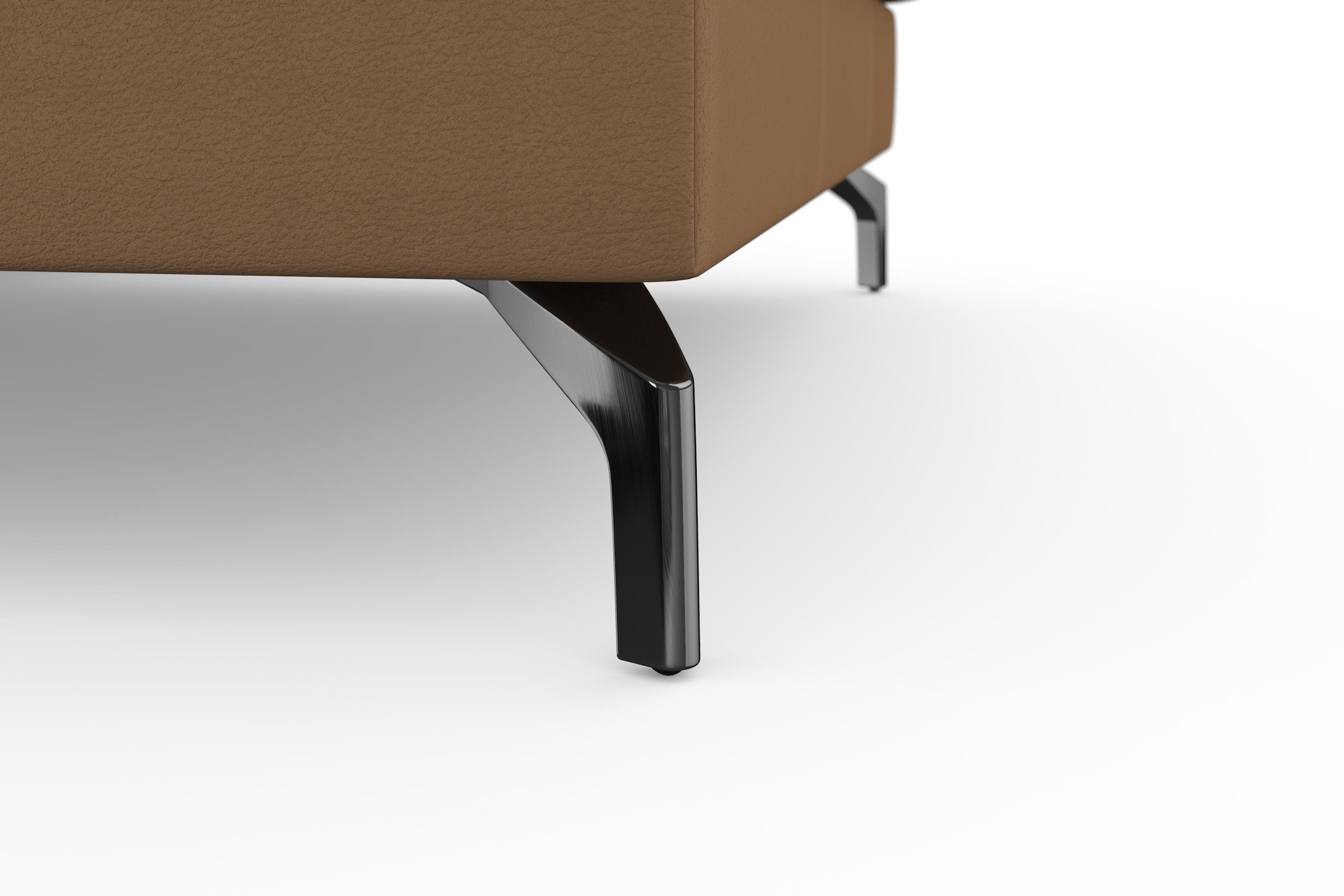 sit&more Ecksofa »Bendigo L-Form«, inklusive Sitztiefenverstellung, Bodenfreiheit 12 cm, in 2 Fußfarben