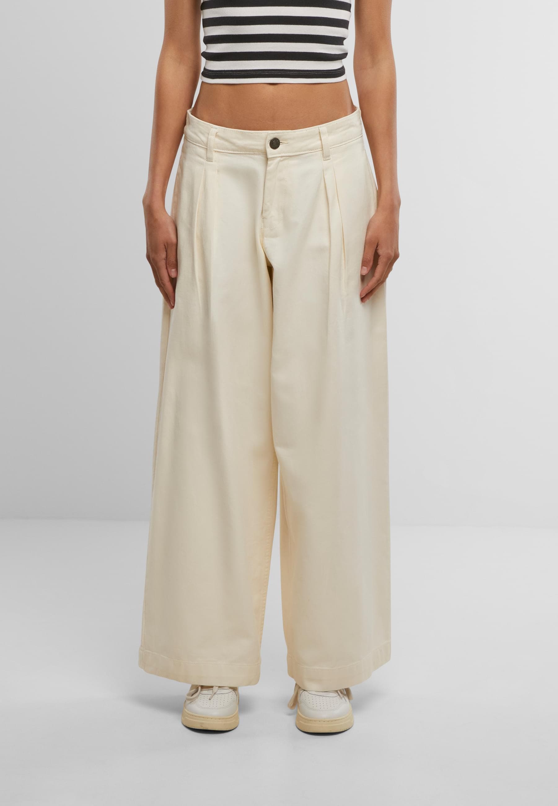 URBAN CLASSICS Bequeme Jeans »Urban Classics Ladies Wide Leg Light Denim Pants«