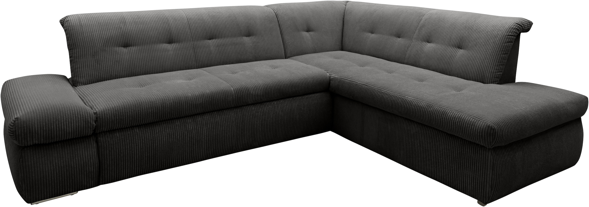 DOMO collection Ecksofa »Moric L-Form«, wahlweise mit Bettfunktion und Armlehnenverstellung, auch in Cord