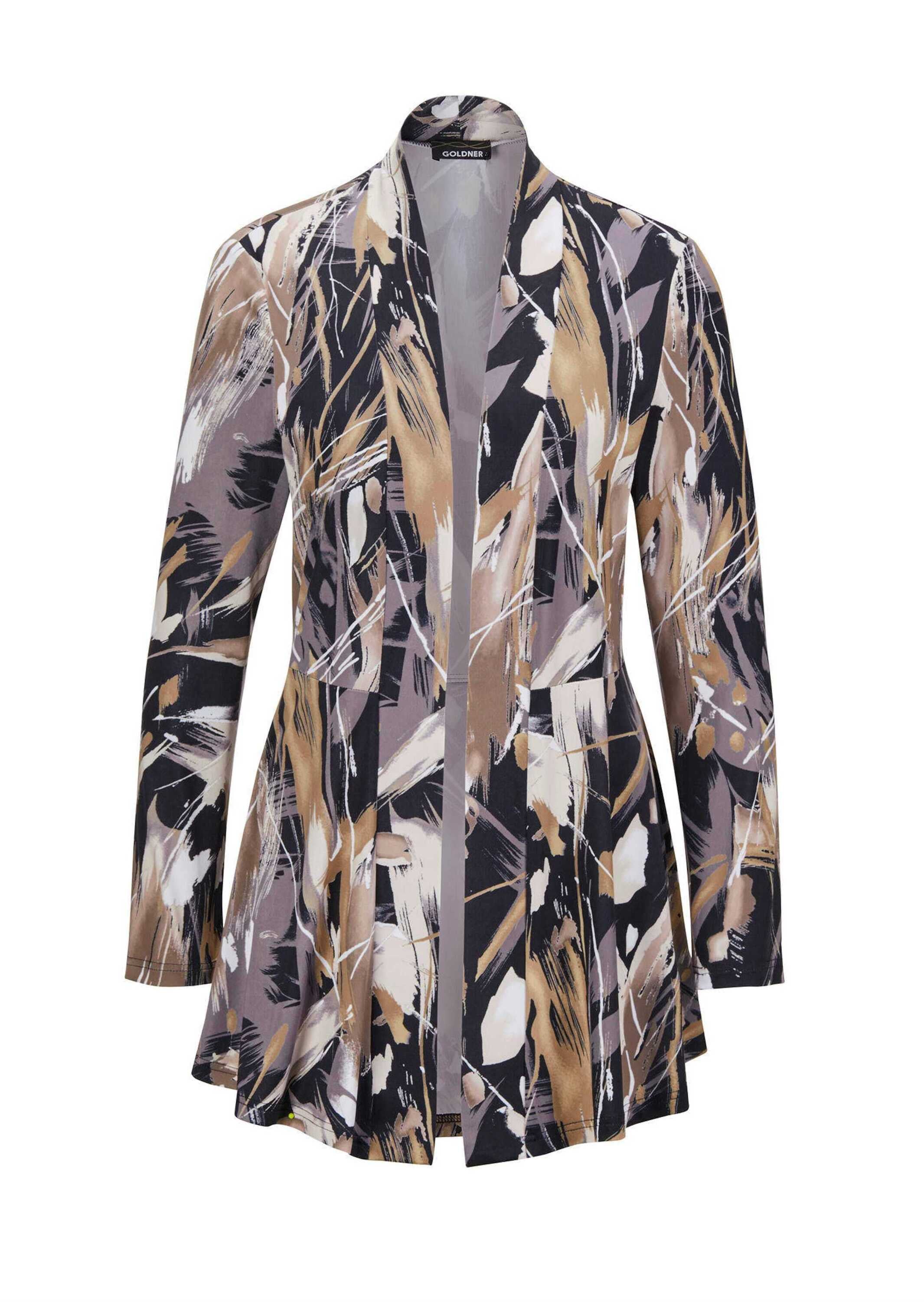 GOLDNER "Stretchbequeme Slinky-Longjacke mit aufregendem Druck" Figurumspielender Schnitt