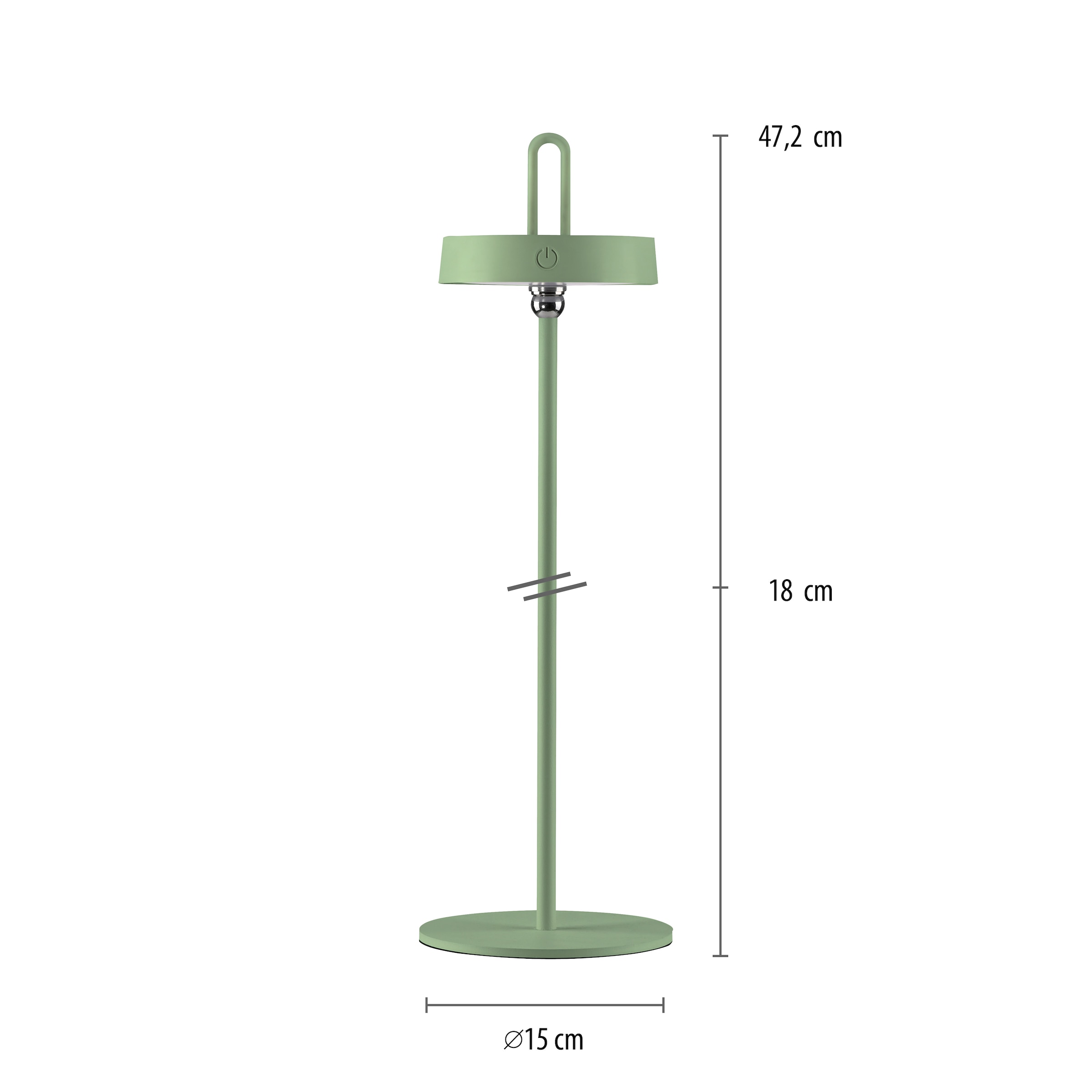 JUST LIGHT Tischleuchte »AMAG« LED-Modul 1 Stk. Warmweiß Akkuleuchte