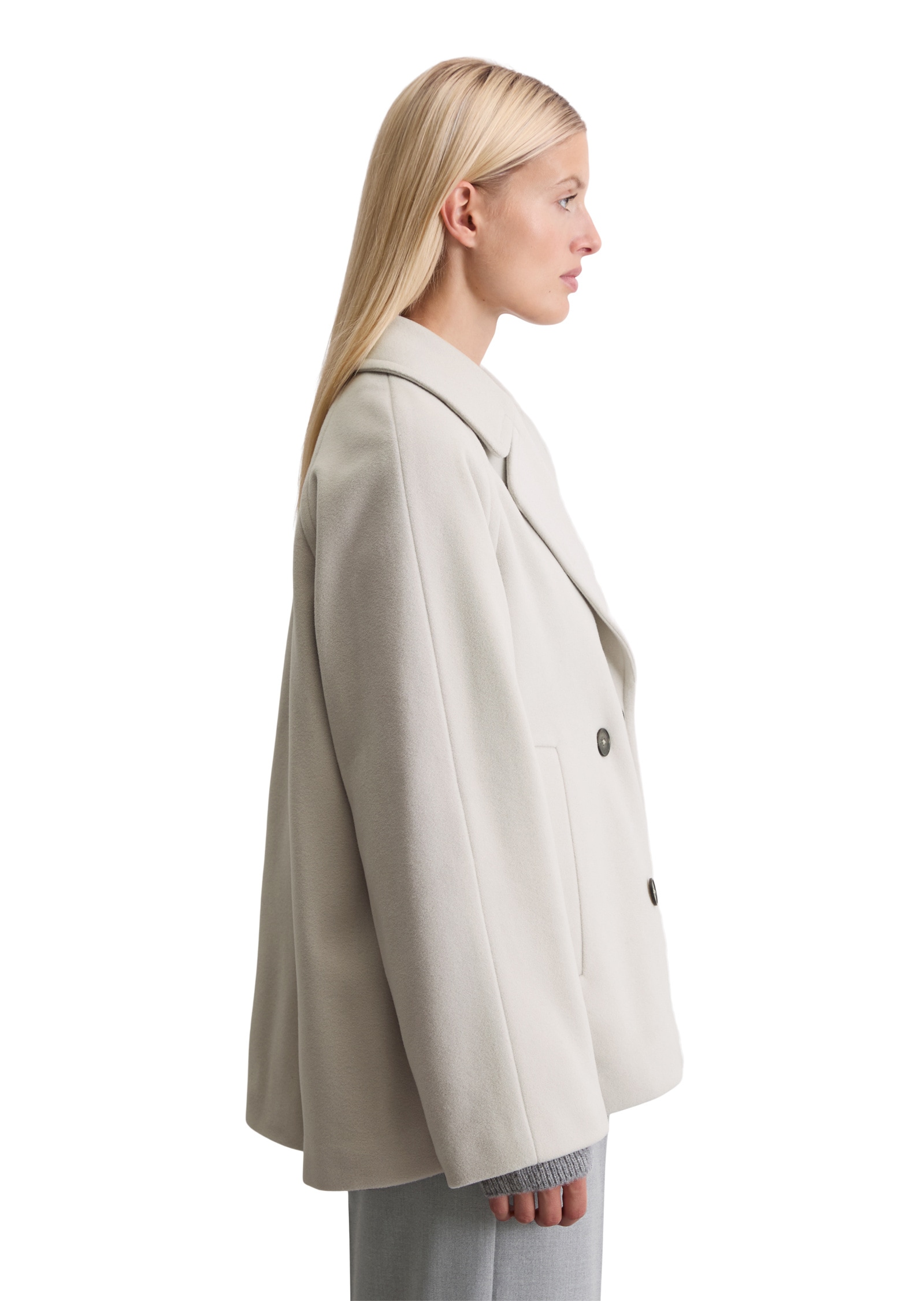 Marc O'Polo Outdoorjacke »aus Wolle-Mix«, ohne Kapuze