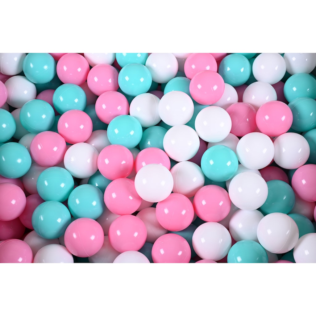Knorrtoys® Bällebad »Soft, Grey White Dots«, mit 300 Bällen rose/creme/lightBlue; Made in Germany
