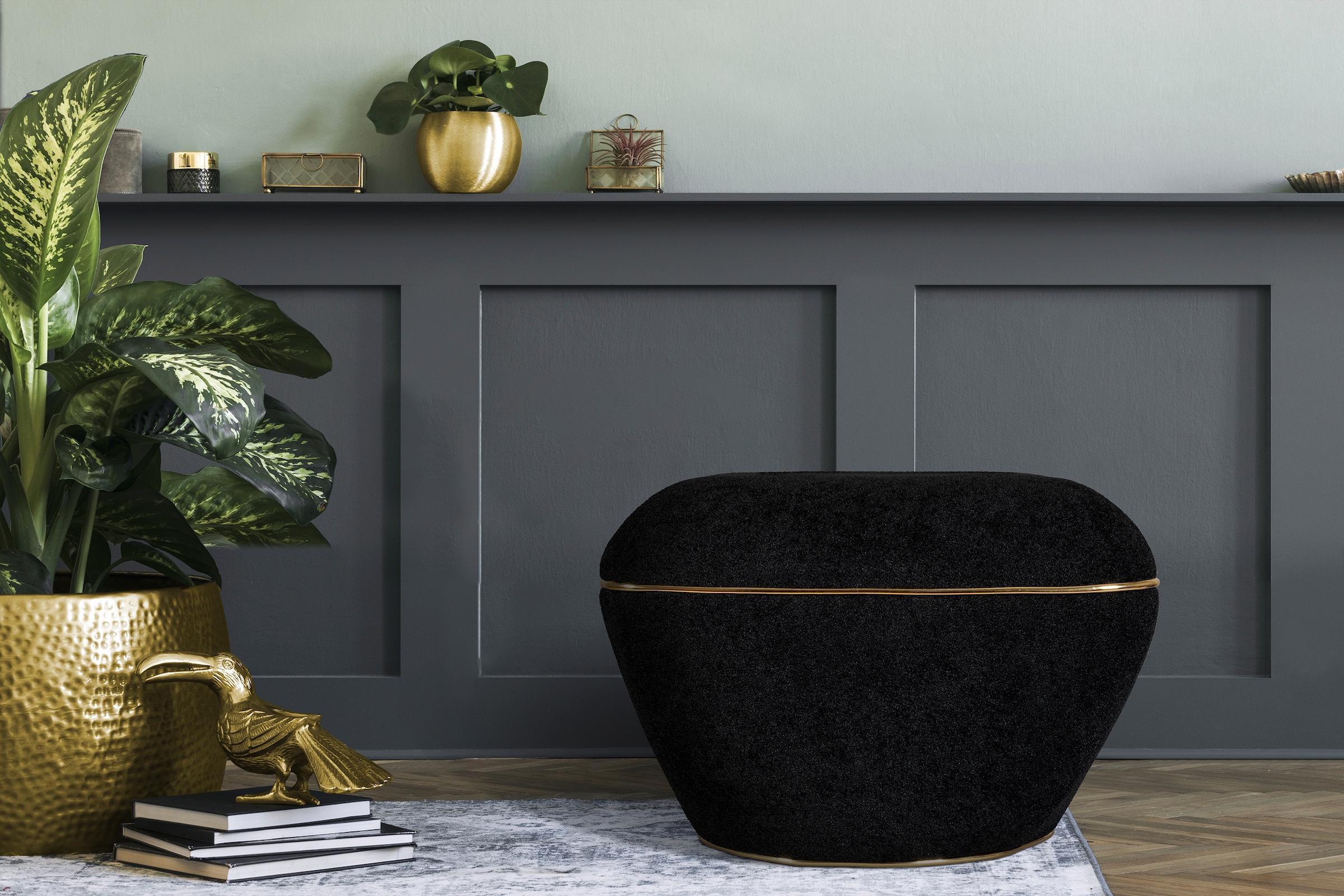 Kayoom Sitzhocker »Hocker Contessa 125, vielseitig einsetzbarer Allrounder, elegante Form«, (1 St.), komfortabel, hochqualitativ, pflegeleicht, elegante Form