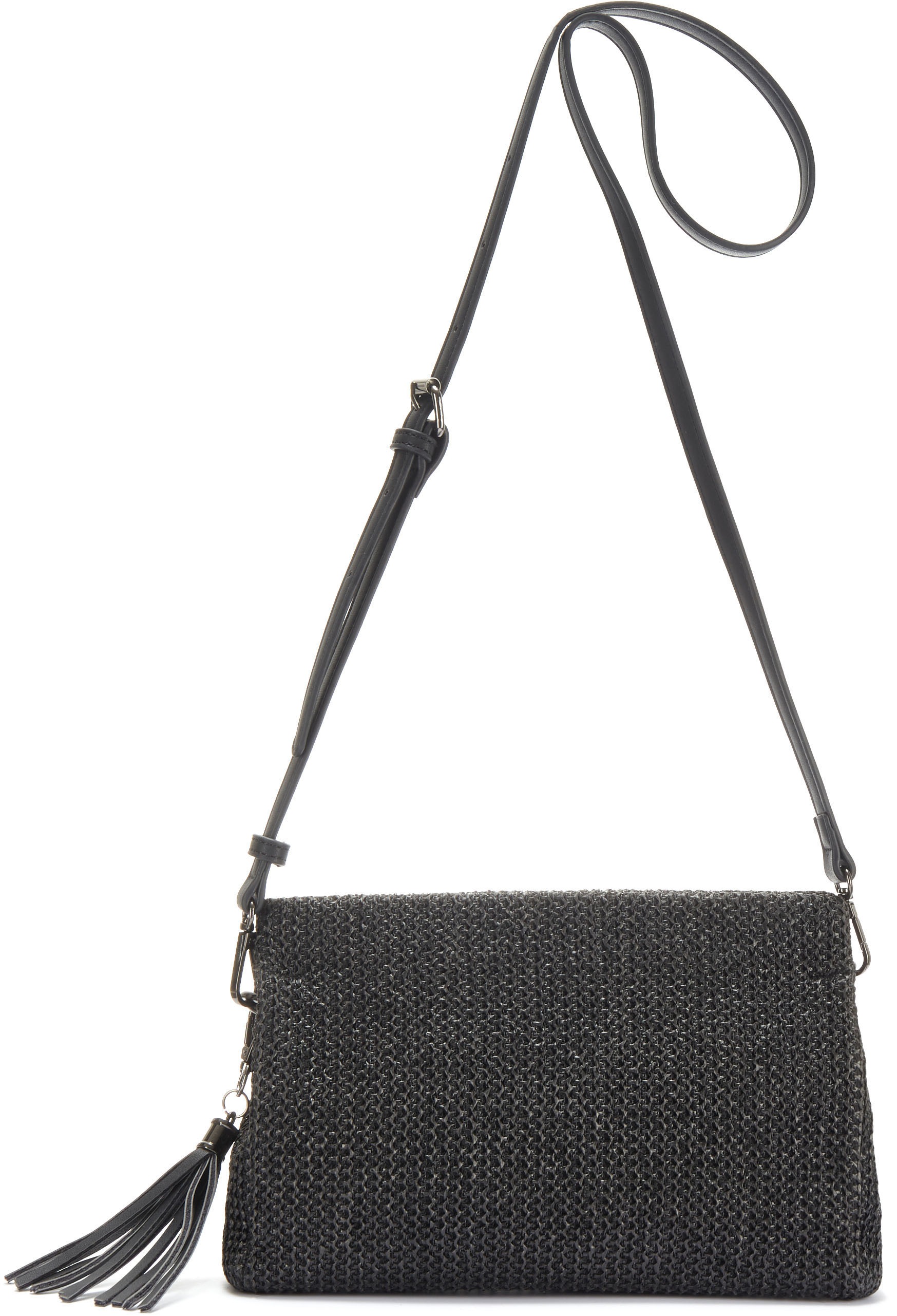 Thumbnail - Vivance Umhängetasche "Clutch", Handtasche,Schultertasche,Tragetasche,Crossbody Bag, Bast-Optik VEGAN