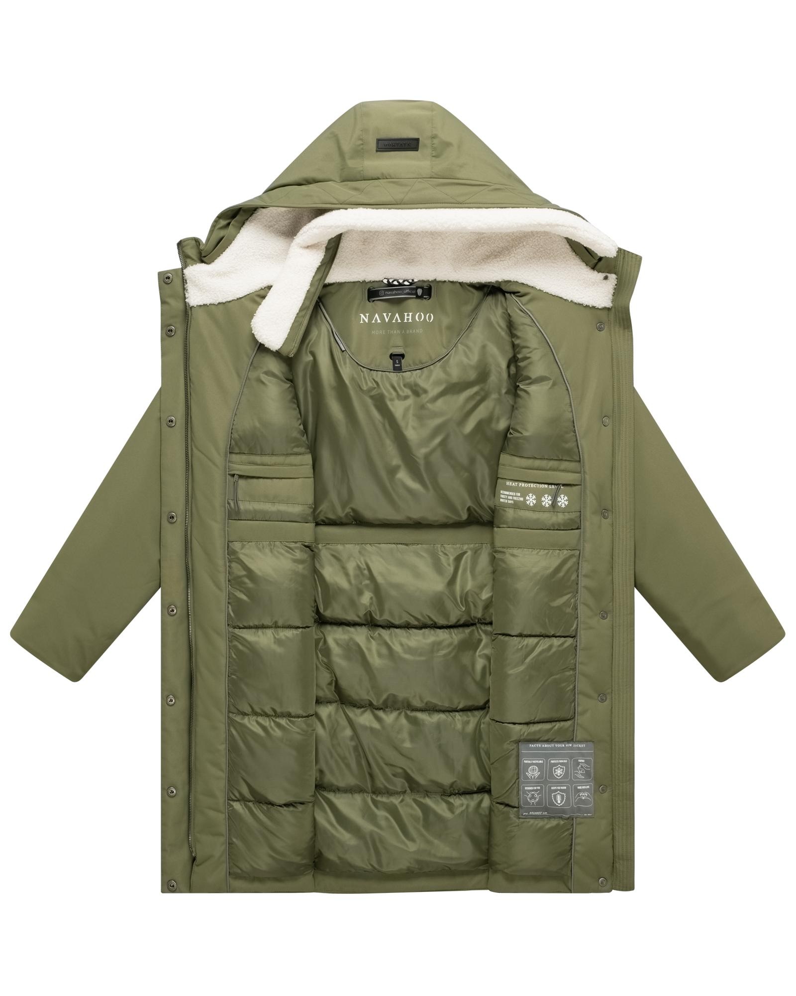 Navahoo Wintermantel »Bibber-Beauty 14« Warmer Damen Parka mit Tailenzugband