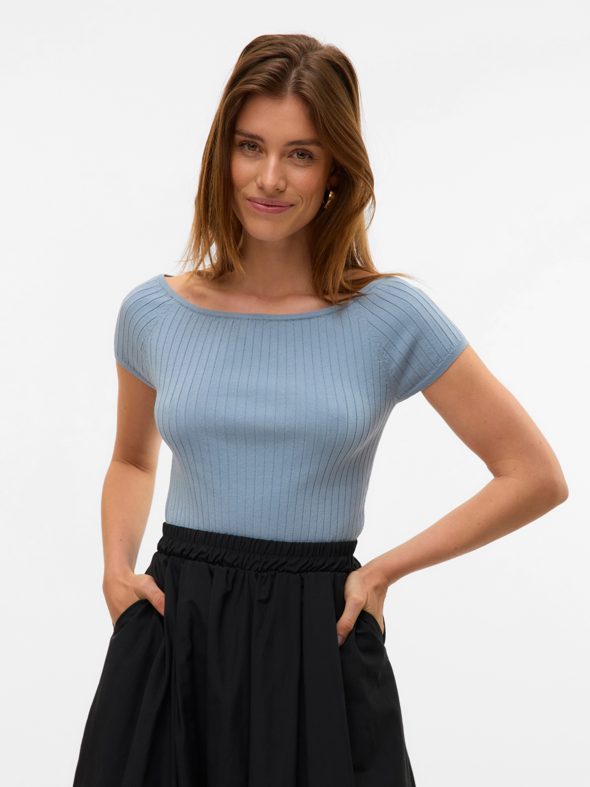 Vero Moda Stricktop "VMPOPPY SS OFF SHOULDER TOP VMA NOOS" günstig online kaufen