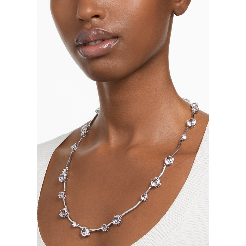 Swarovski Collier »Constella Halskette, Gemischte Rundschliffe, Weiß, Rhodiniert, 5638696«