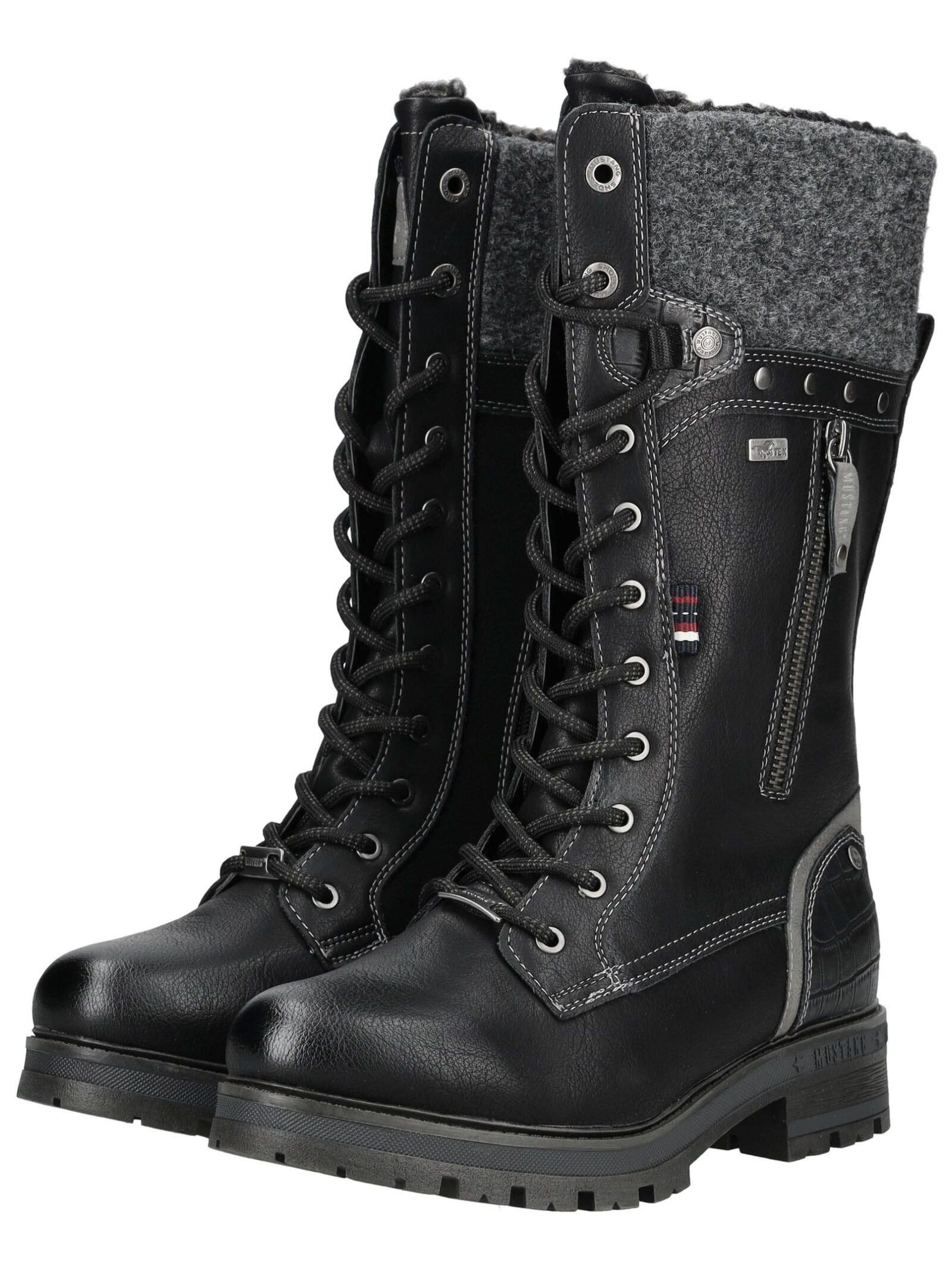 Mustang Shoes Schnürstiefel »Mustang Shoes Stiefel Lederimitat/Textil«