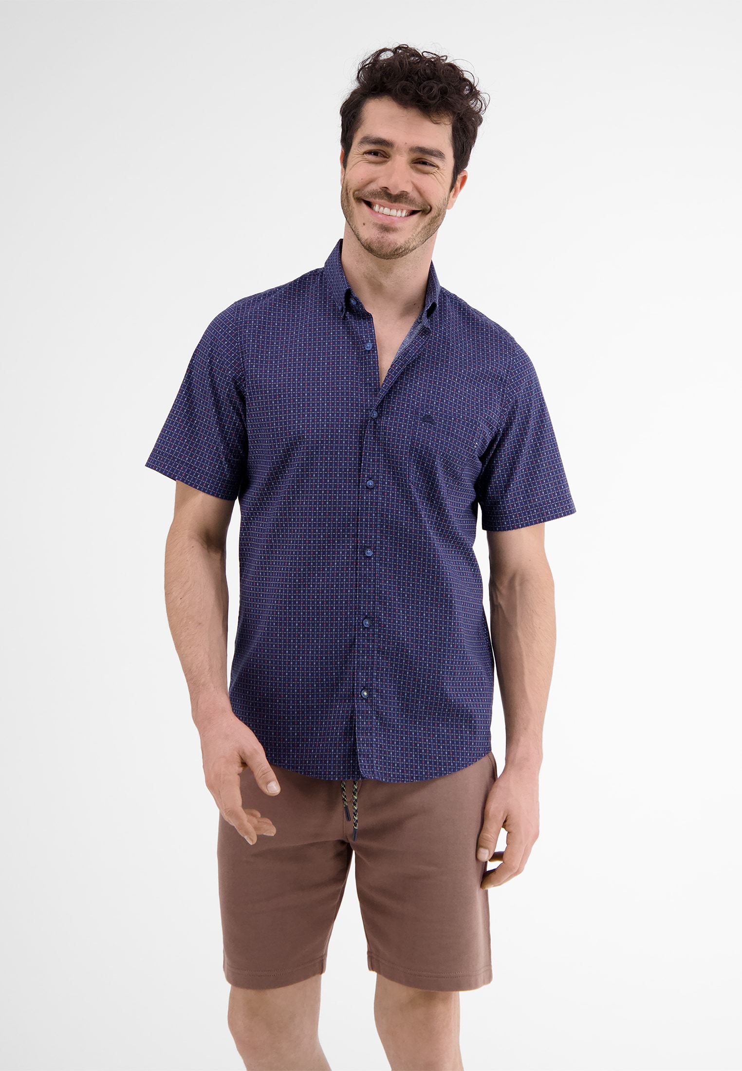 LERROS Kurzarmhemd »LERROS BAUR | ▷ gemustert« geometrisch bestellen Kurzarmhemd