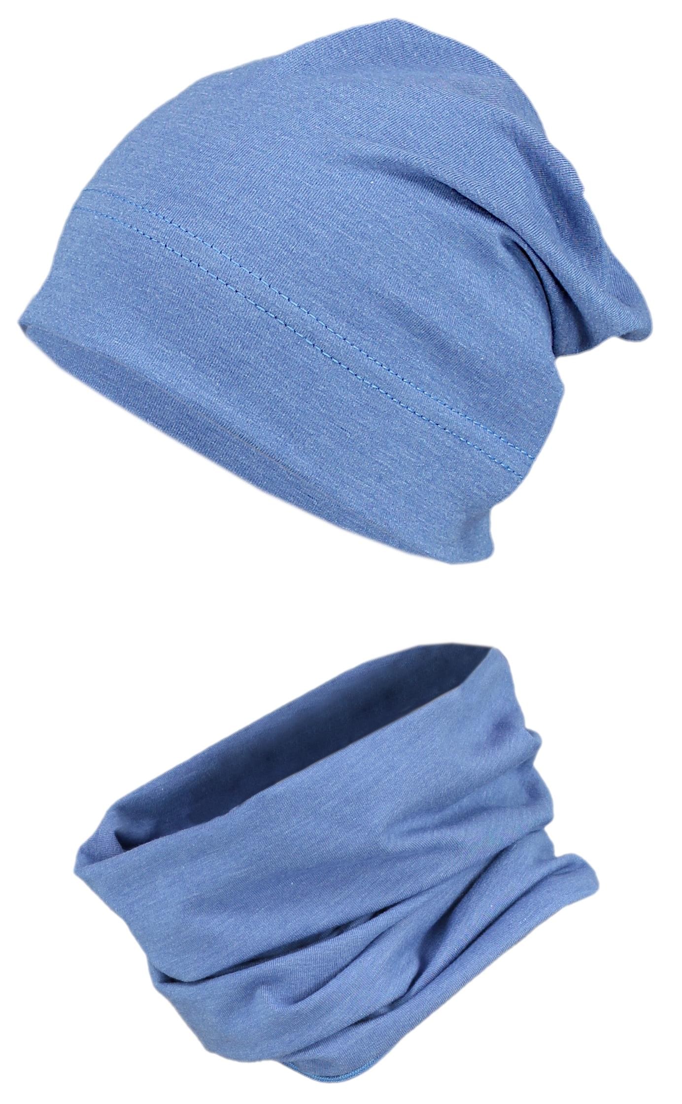 TupTam Beanie "Mütze Jungen Beanie Mütze und Schlauchschal 2er Set"