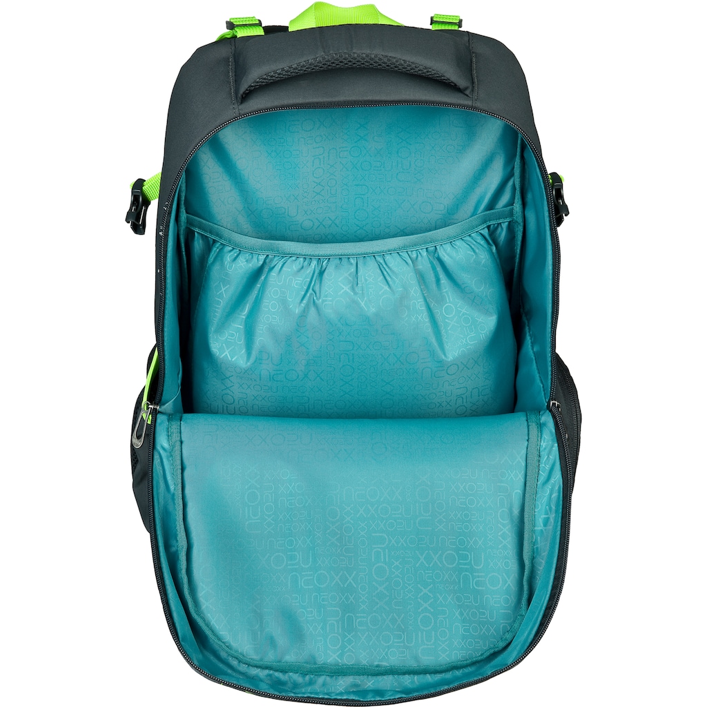 neoxx Schulrucksack »Active, Boom«, reflektierende Details, aus recycelten PET Flaschen