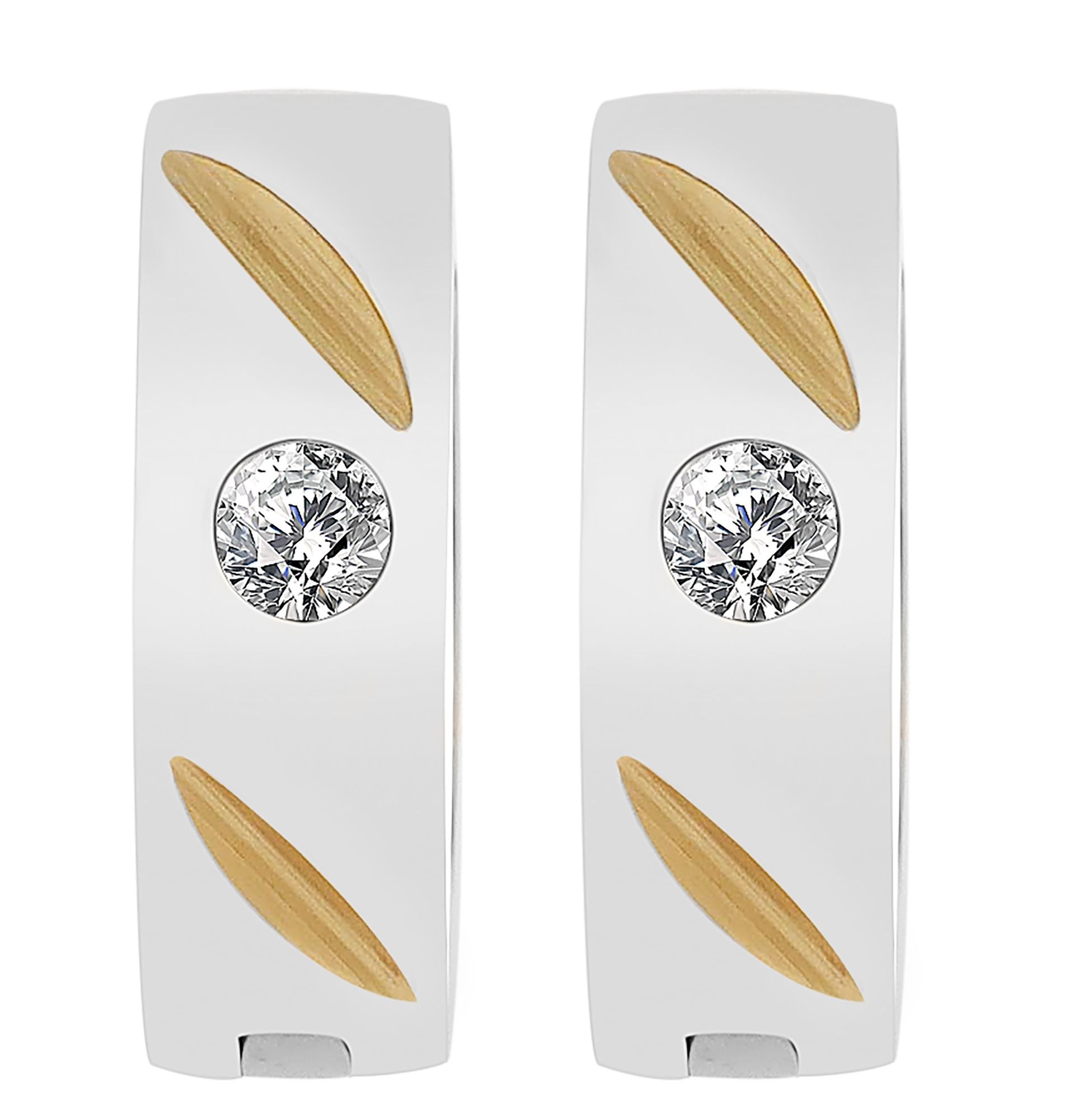 Adelia´s Klappcreolen »Damen Ohrringe – Klappcreole aus Edelstahl mit Strass Steinchen« Ein stilvolles Geschenk für besondere Momente