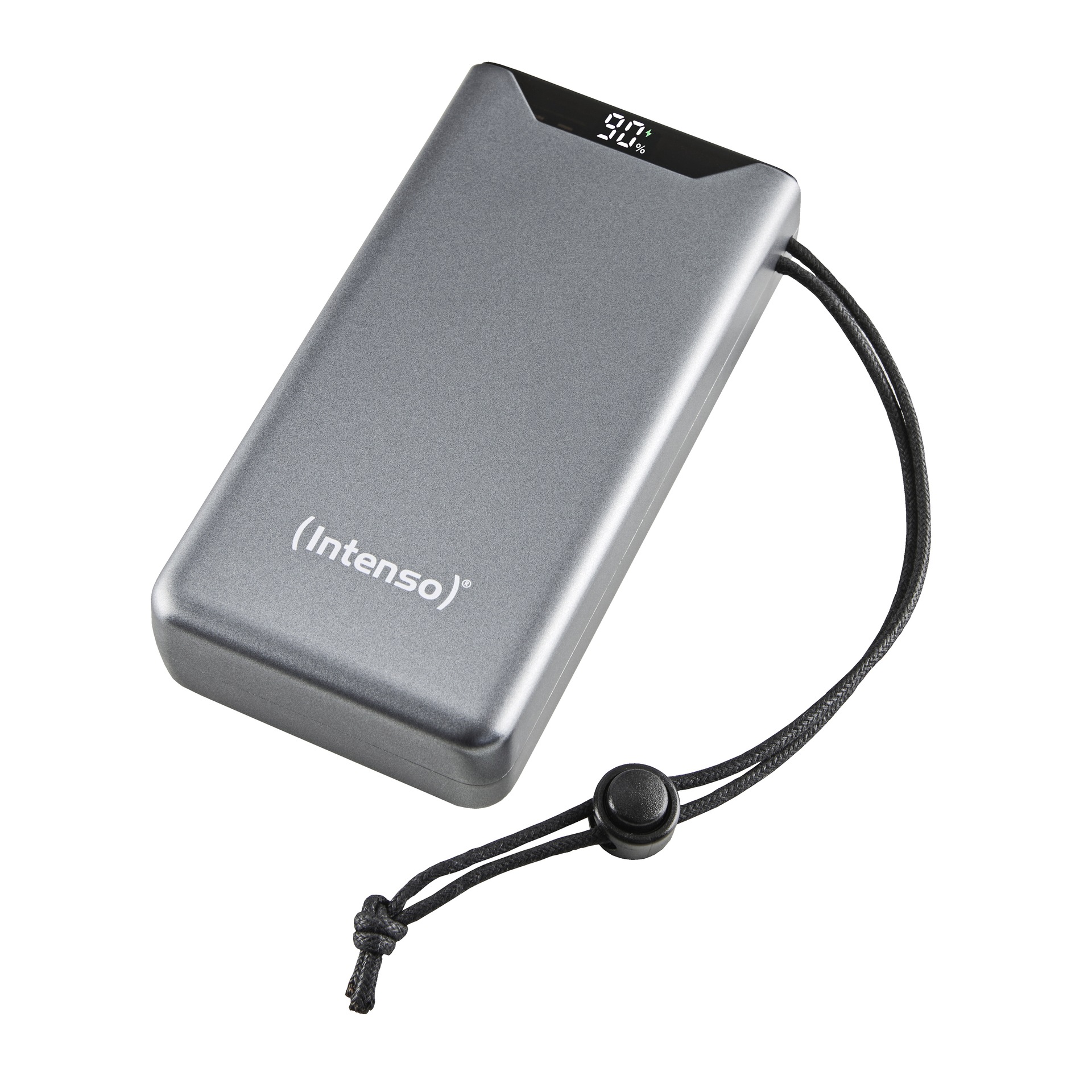 INTENSO Powerbank "F20000 20.000 mAh 20 W", 3,7 V, grau, Akkumulatoren, Power Delivery und Qualcomm Quick Charge 3.0, mit USB-C zu USB-C Kabel