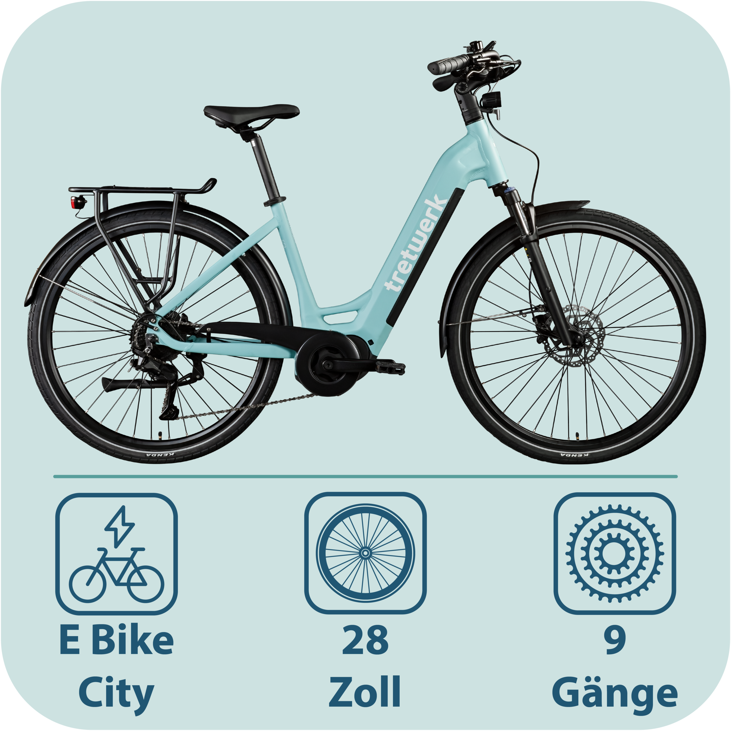 Tretwerk Amber E Bike Damen 28 Zoll Elektrofahrrad 155 - 185 cm Hollandrad Tiefeinsteiger mit 9 Gang Schaltung