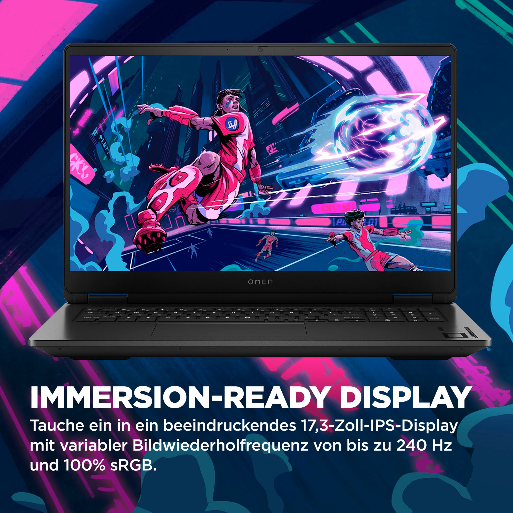 HP Gaming-Notebook »OMEN 17-db AMD«, 43,94 cm, / 17,3 Zoll, AMD, Ryzen™ AI 7, GeForce RTX 5060, 1000 GB SSD