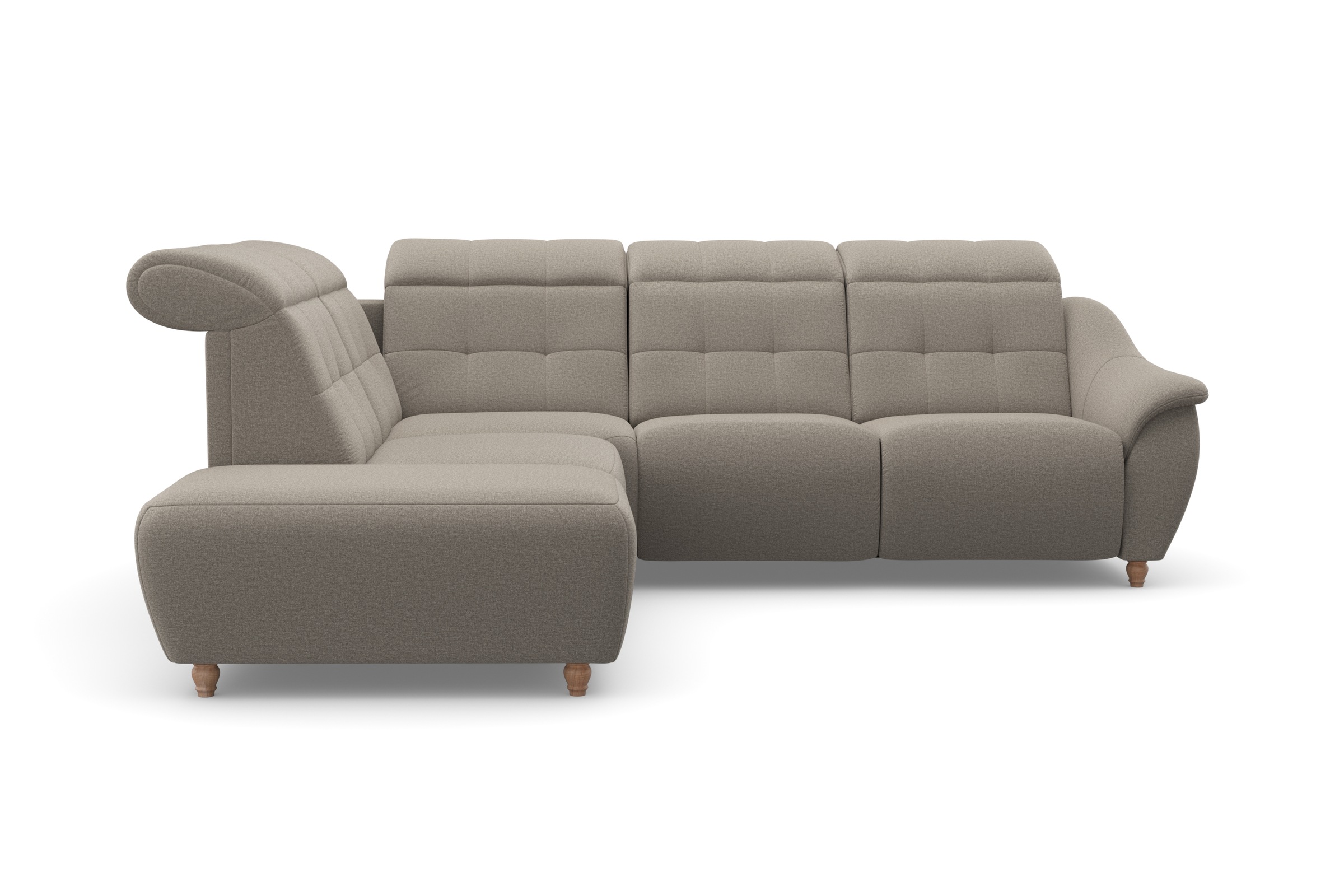 Home affaire Ecksofa »Boston L-Form«, Kopfteilverstellung an jeder Sitzfläche, wahlweise Relaxfunktion