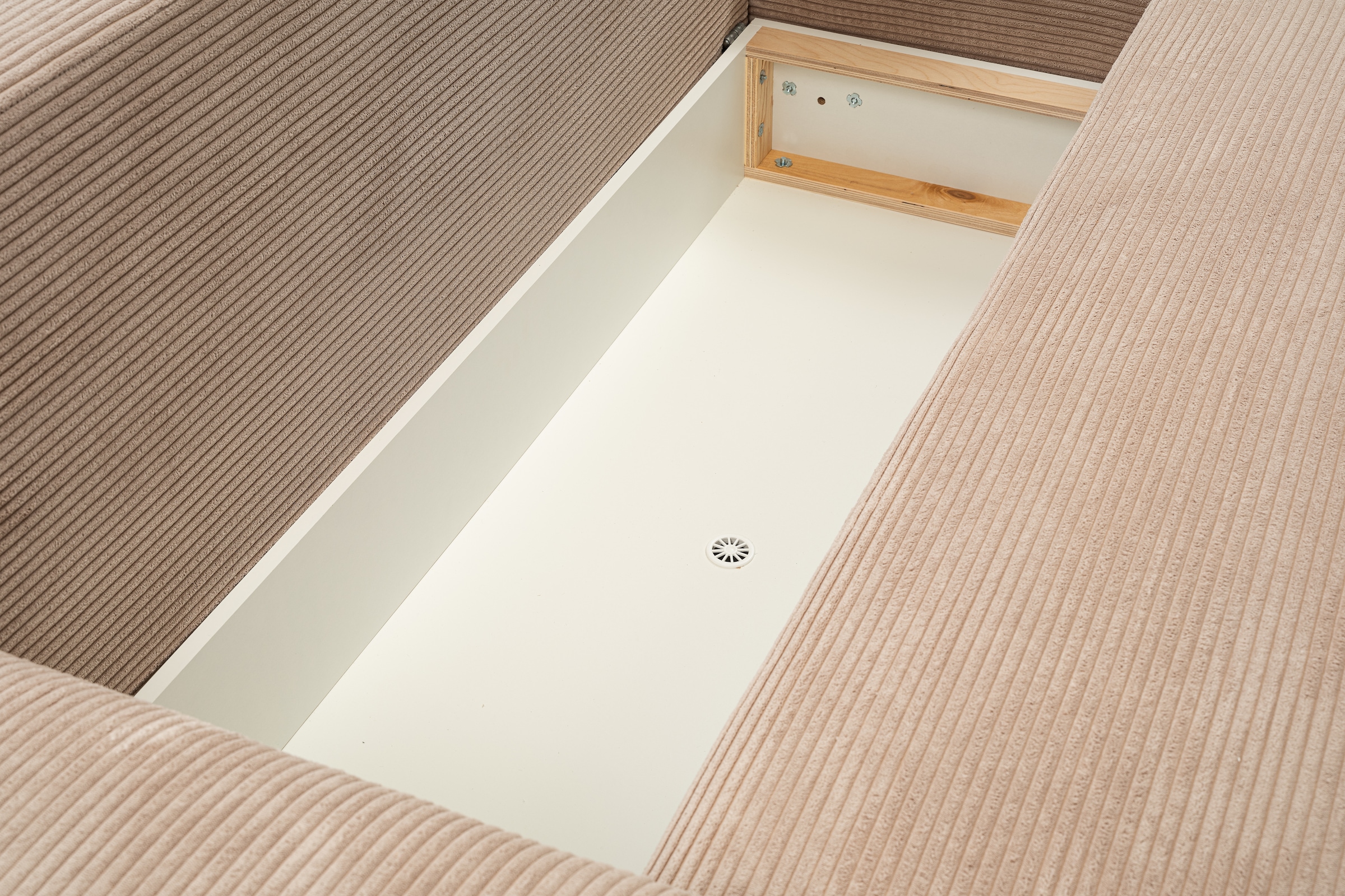 WERK2 Ecksofa »Amsterdam, zeitlos und elegant, Breite 300cm, L-Form«, Design Ecksofa mit hohem Komfort, Schlaffunktion & Bettkasten
