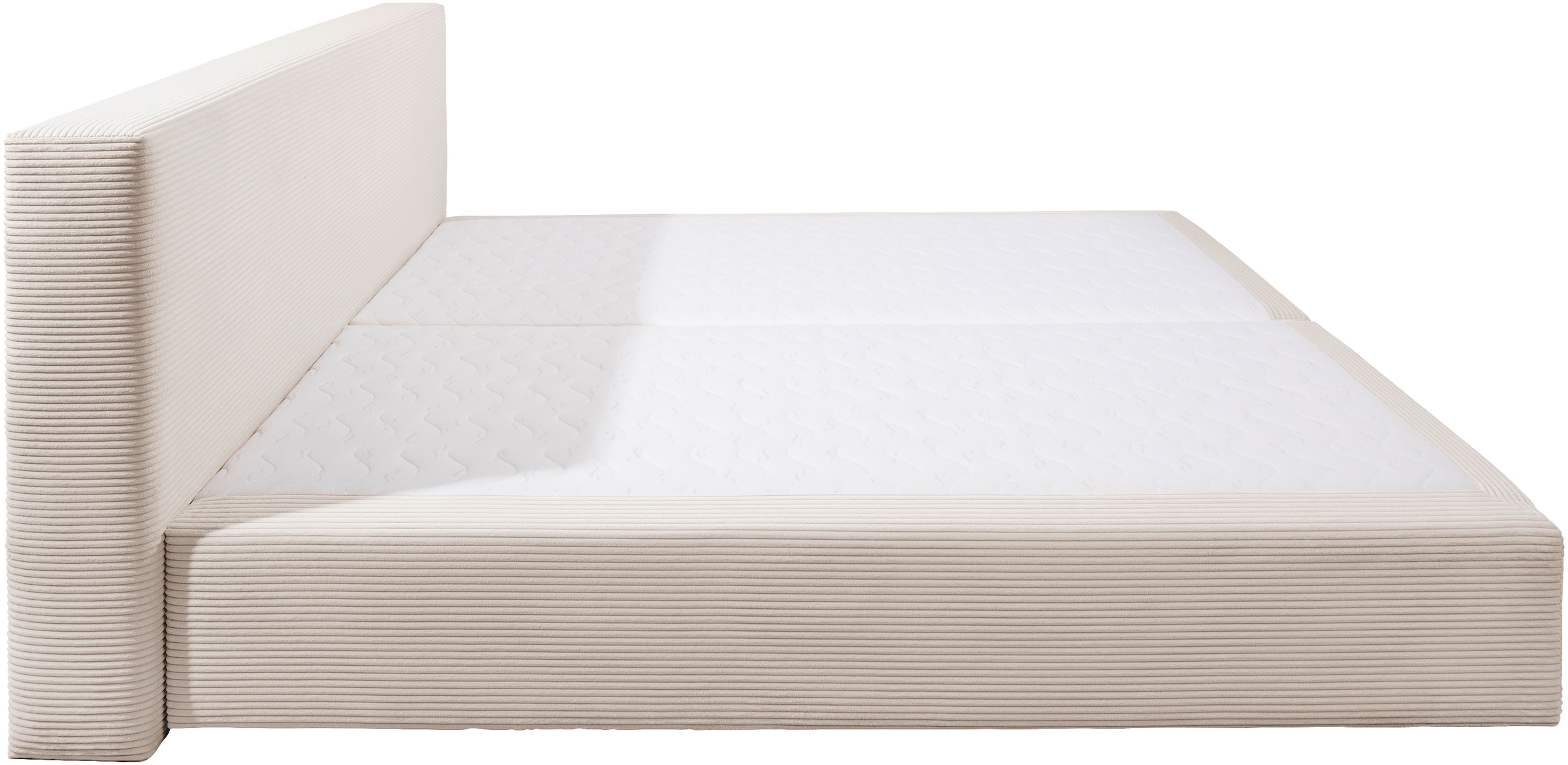 andas Boxspringbett »Åby«, In Cord Bezug, wahlweise mit und ohne Matrazte erhältlich