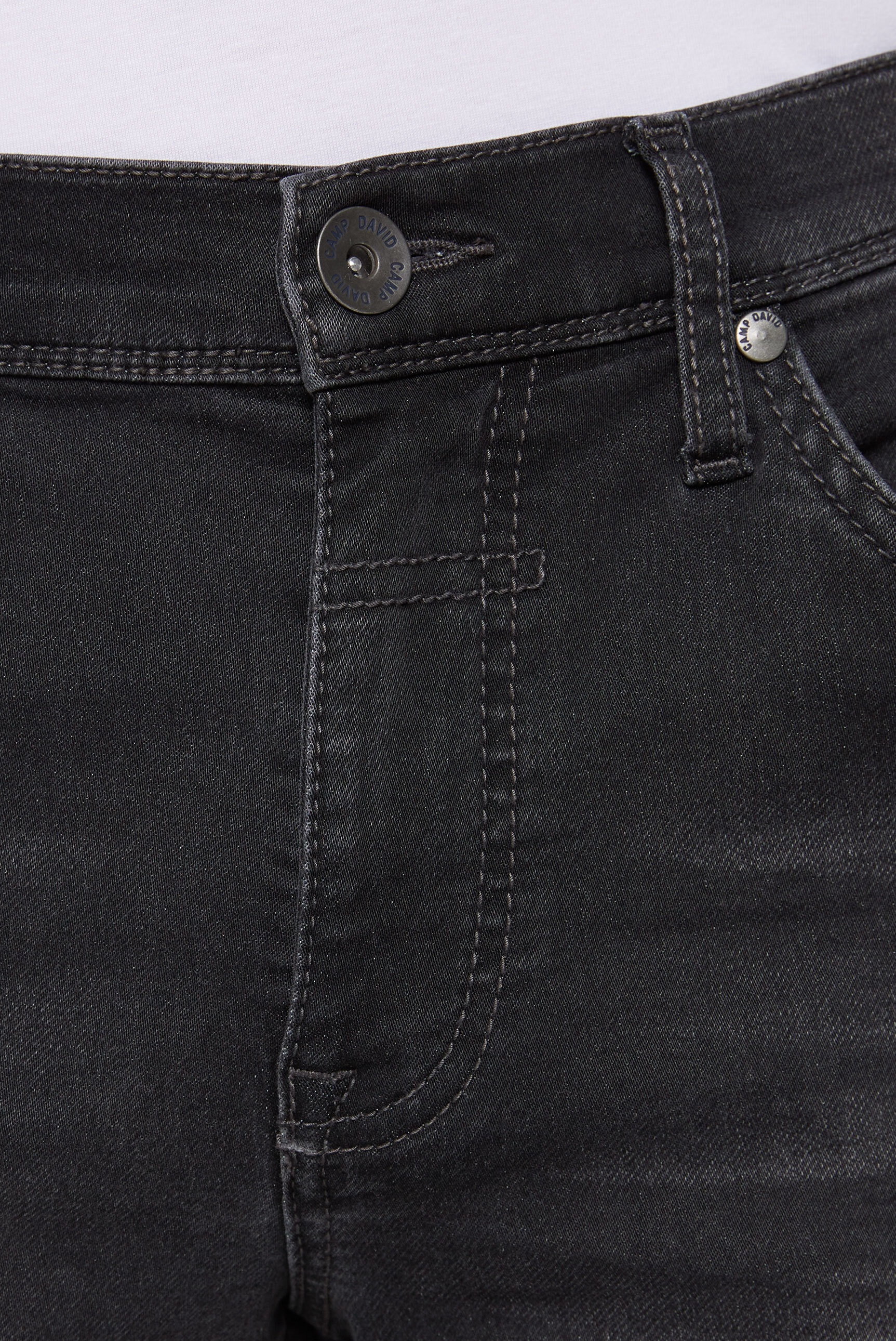 Regular-fit-Jeans CAMP DAVID, Herren, Gr. 31, Länge 32, blau (blau schwarz used jogg), Sweatware, Material: 68% Baumwolle, 16% Polyester, 14% Lyocell, 2% Elasthan, Zusatz: Enthält nichttextile Teile tierischen Ursprungs (Badge), Abriebeffekte, regular fit 3