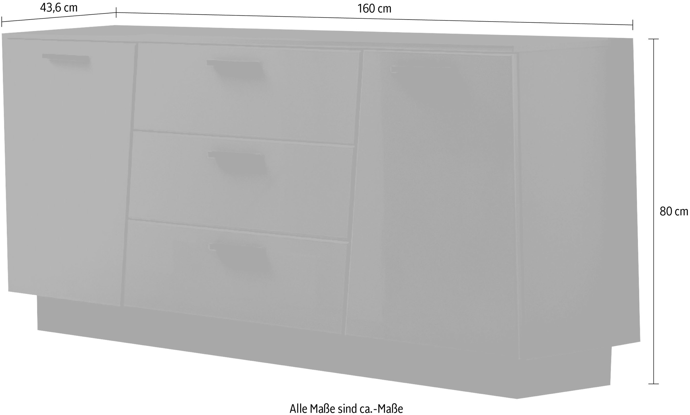 INOSIGN Sideboard »EMIRA«, Breite ca. 160 cm