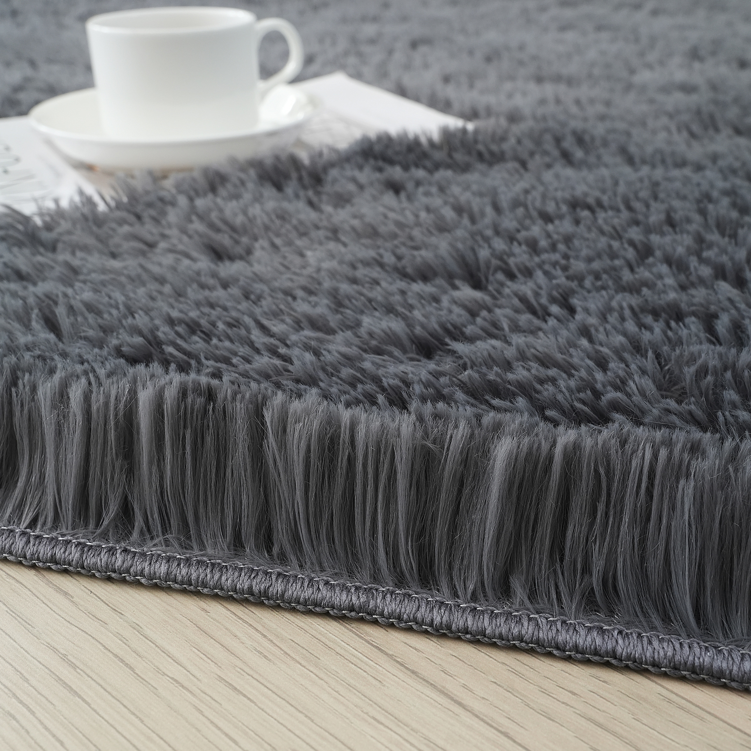 my home Hochflor-Teppich »Leava, besonders weich und kuschelig, leichter Glanz«, rechteckig, 37 mm Höhe, uni, Mikrofaser Teppiche, Wohnzimmer, Schlafzimmer, Esszimmer