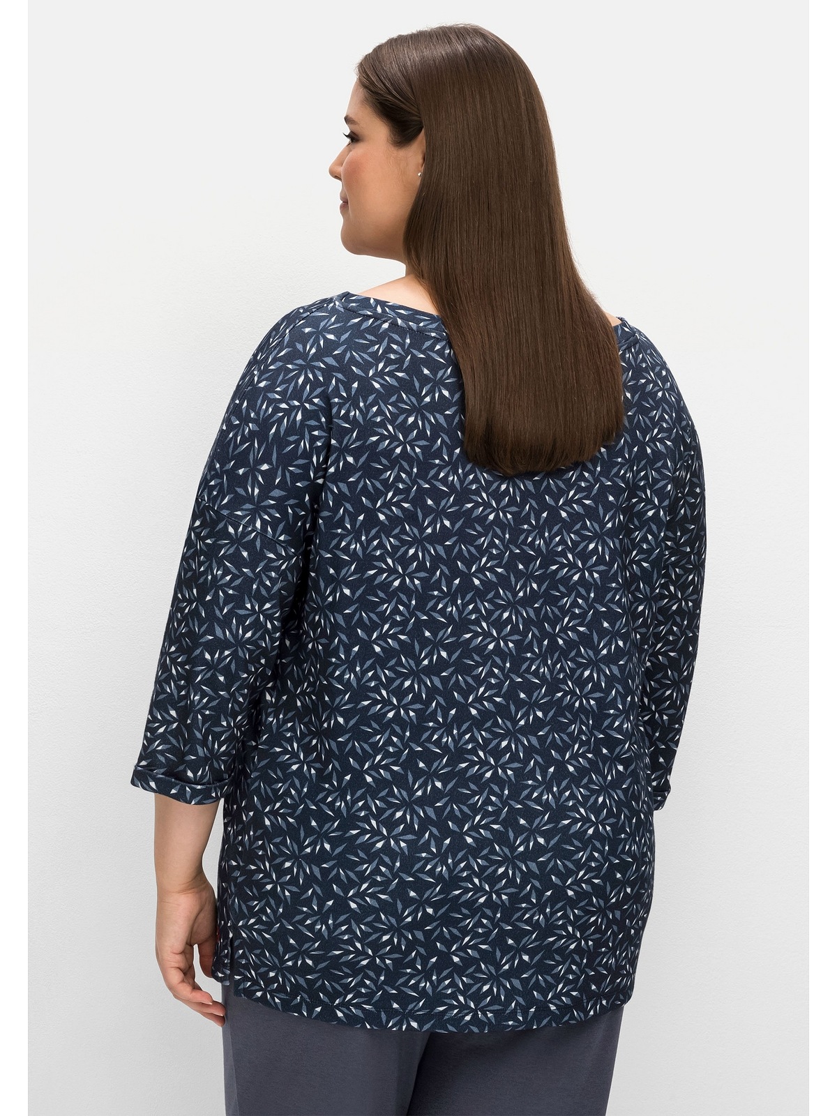 Sheego Sweatshirt »Große Größen«, mit Alloverdruck, aus Interlock