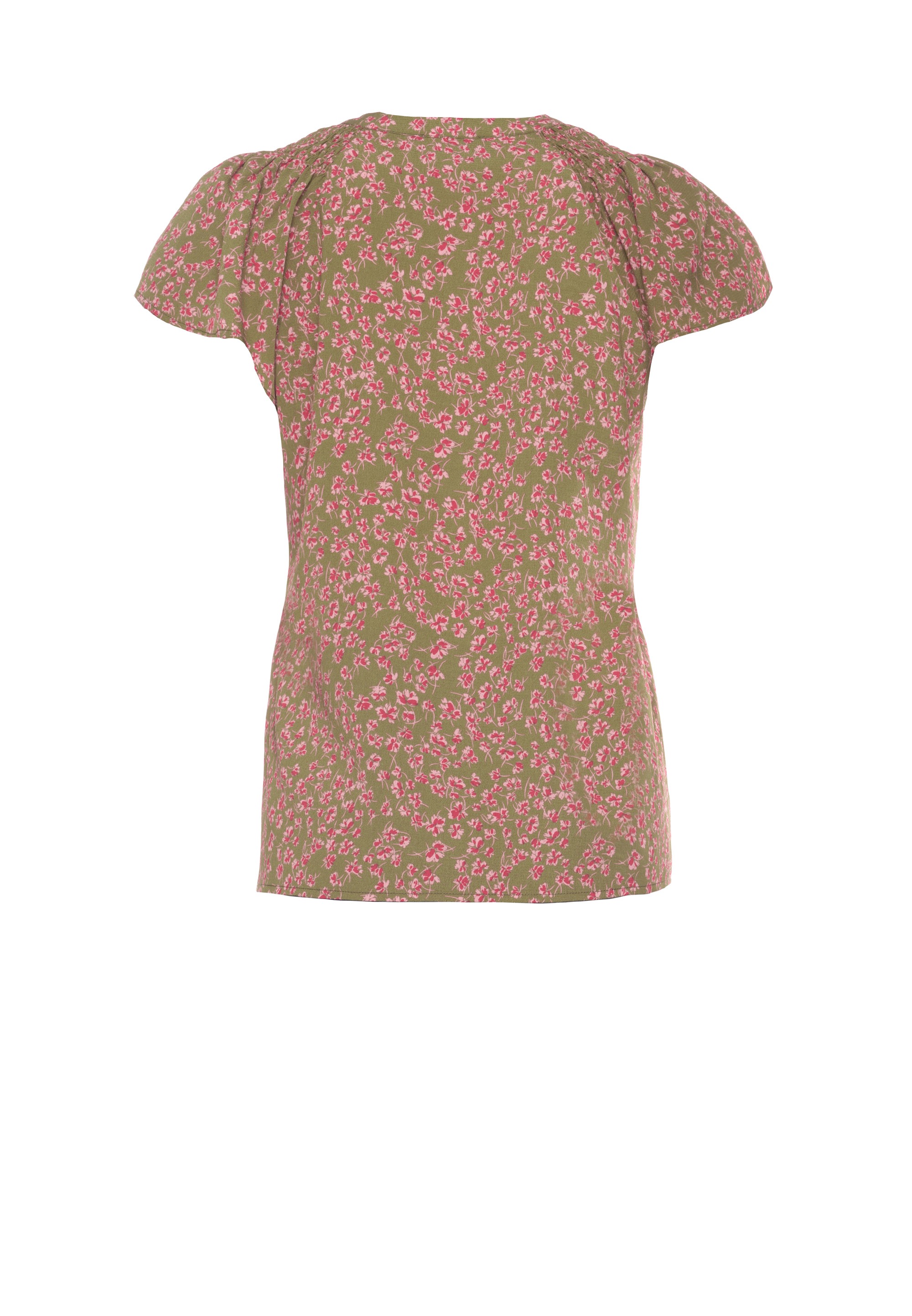 Le Temps Des Cerises Klassische Bluse, mit kurzen Flatterärmeln