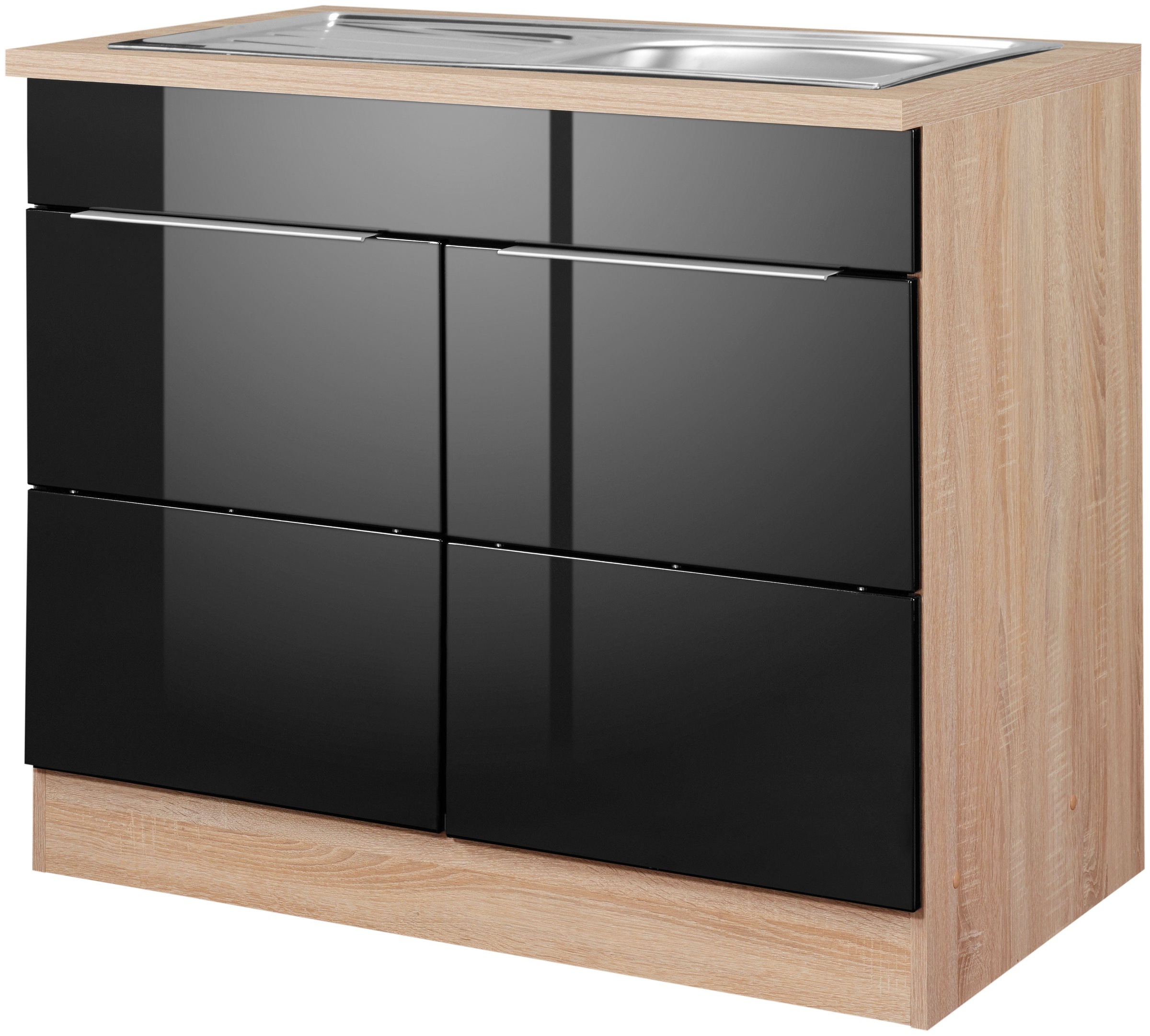 Kochstation Spülenschrank »KS-Brindisi«, 100 cm breit, inklusive Einbauspüle