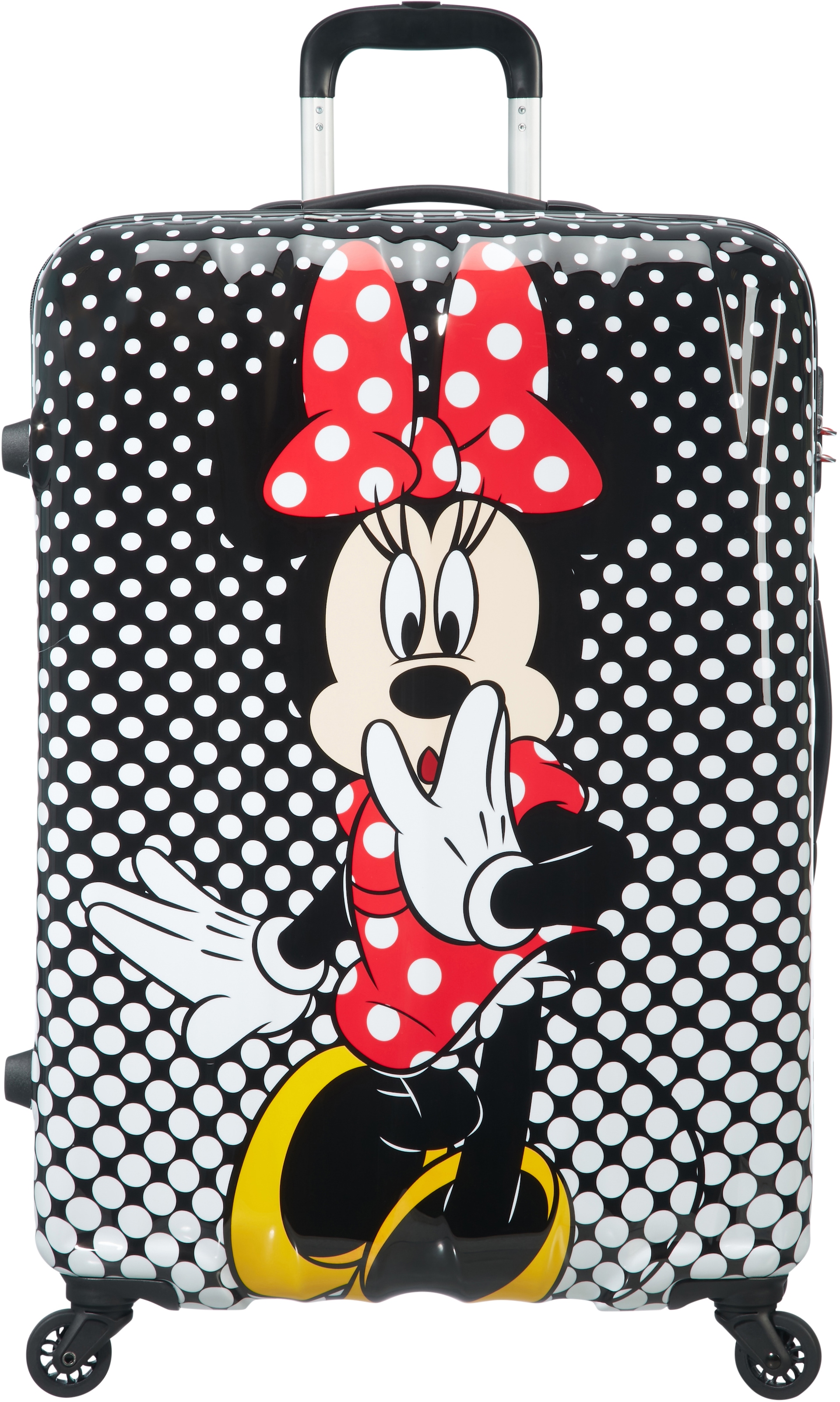 American Tourister Hartschalen-Trolley "Disney Legends, Minnie Mouse Polka Dots, 75 cm", 4 St. Rollen, Kinder Reisegepäc