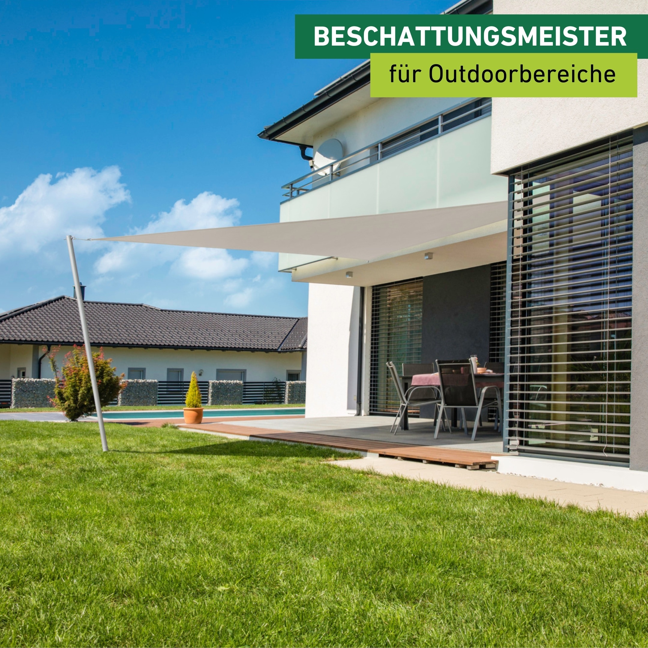 Windhager Sonnensegel »Cannes Dreieck« 4x4x4m, grau