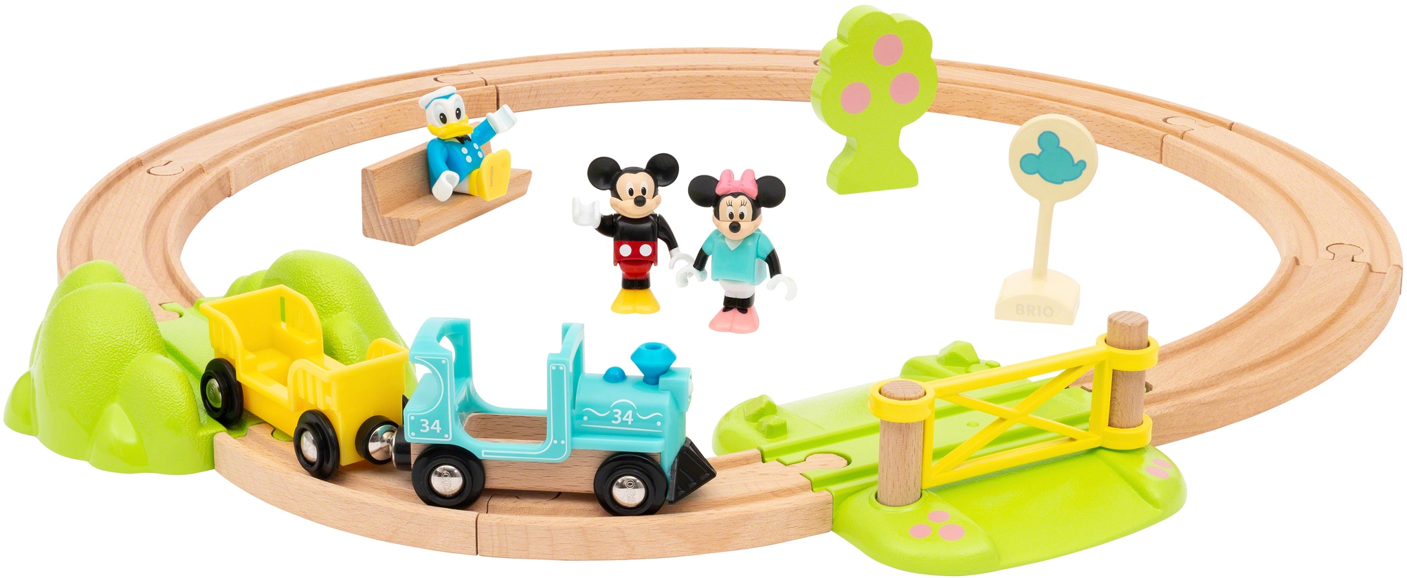 Spielzeug-Eisenbahn »Micky Maus«, (Set, 18 tlg.), FSC® - schützt Wald - weltweit