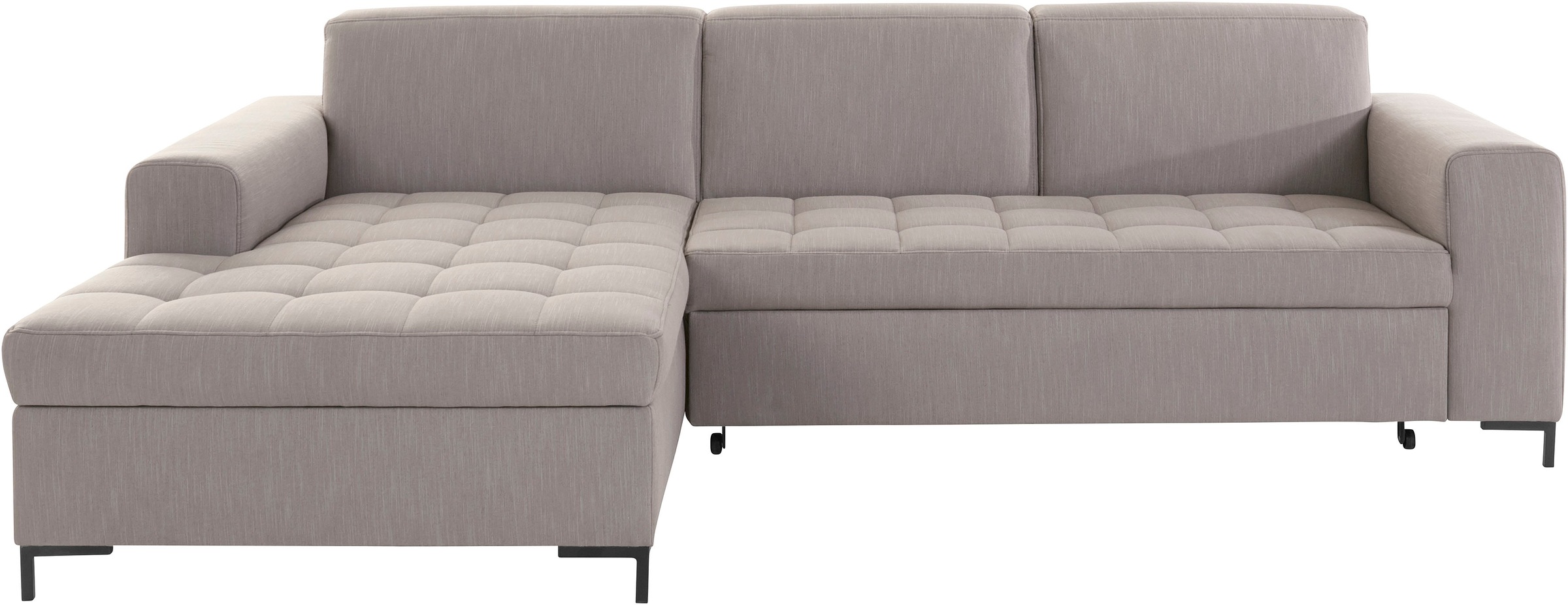 OTTO products Ecksofa »Grazzo L-Form«, hochwertige Stoffe aus recyceltem Material, Steppung im Sitzbereich