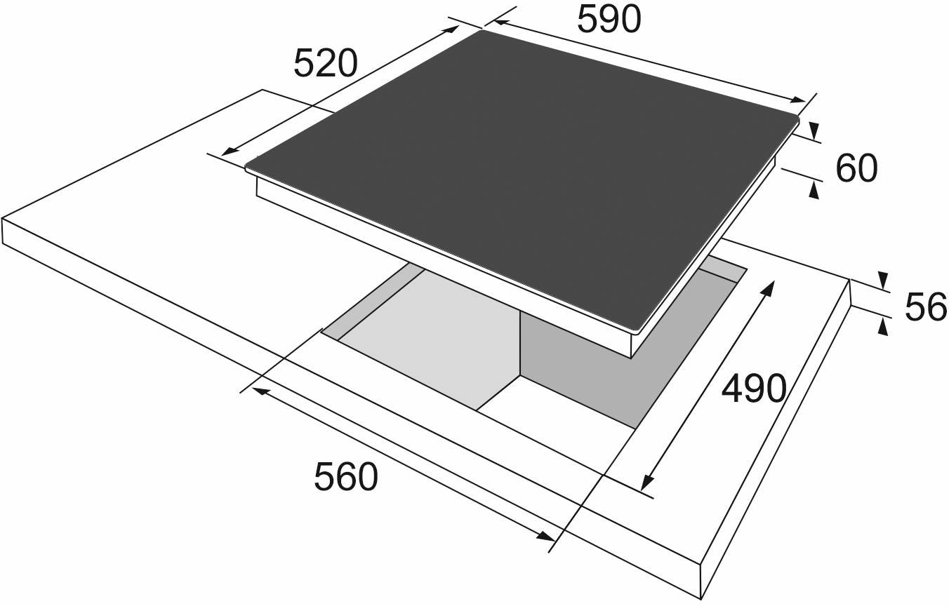 Amica Flex-Induktions-Kochfeld, KMI 13321 A, Ankochautomatik