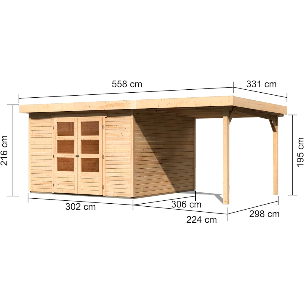 Karibu Gartenhaus »Arnis«, (Set)