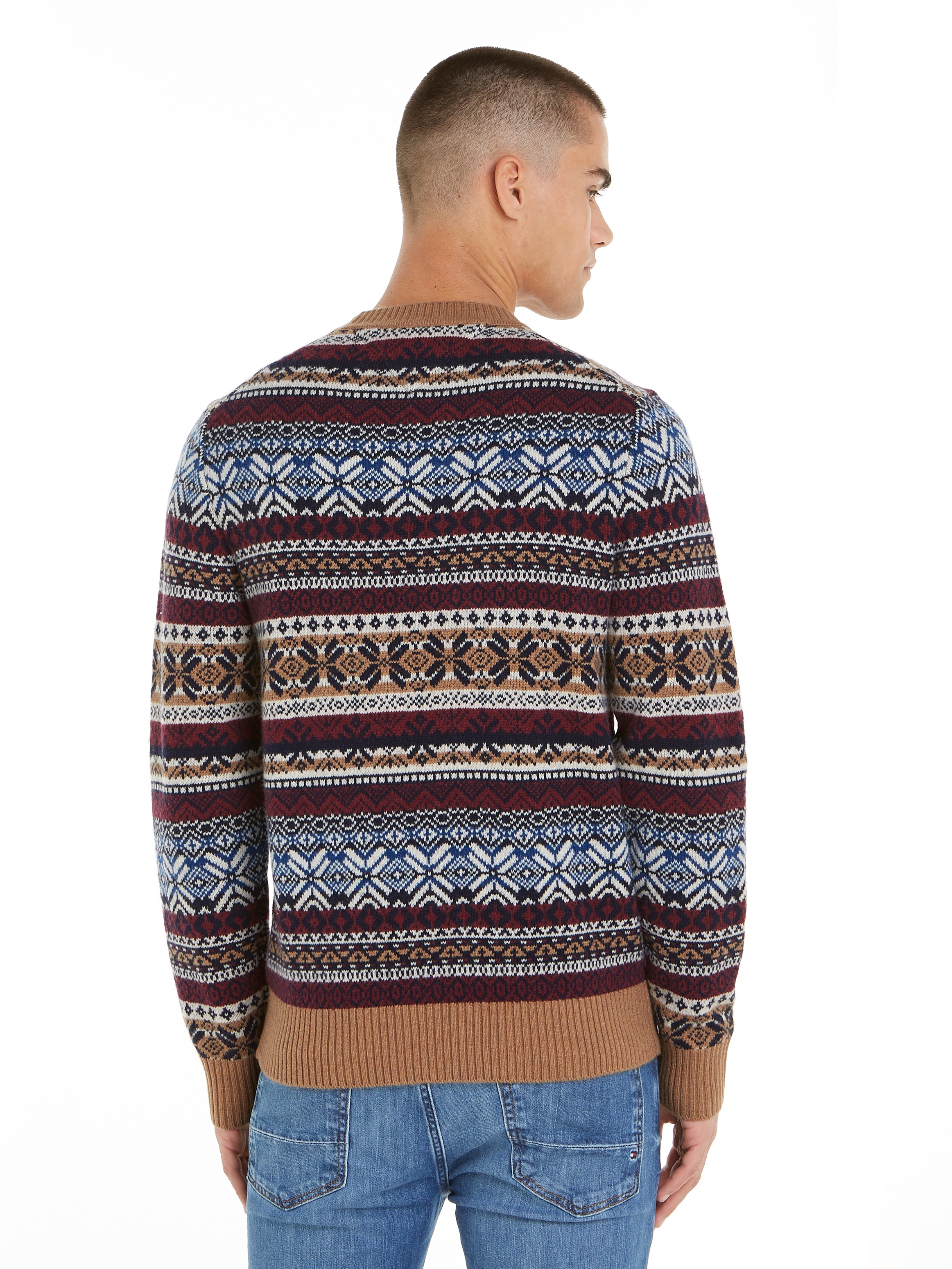 Thumbnail - Tommy Hilfiger Rundhalspullover "GIFTING WOOL BLEND FAIRISLE C NK", mit mehrfarbigen Muster