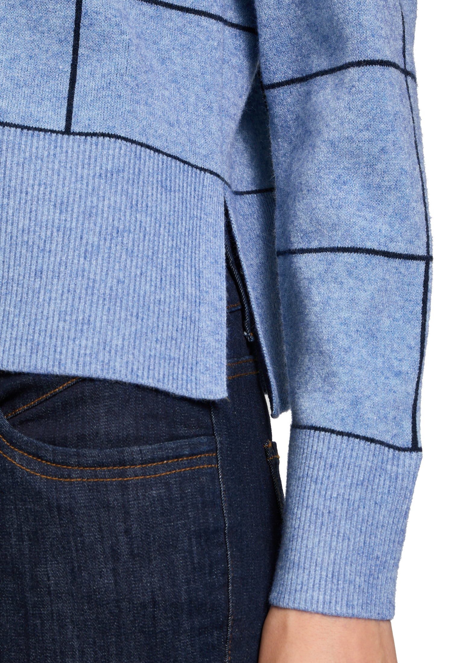 Betty Barclay Strickpullover »Betty Barclay Strickpullover langarm«, (1 tlg.), Saumschlitz