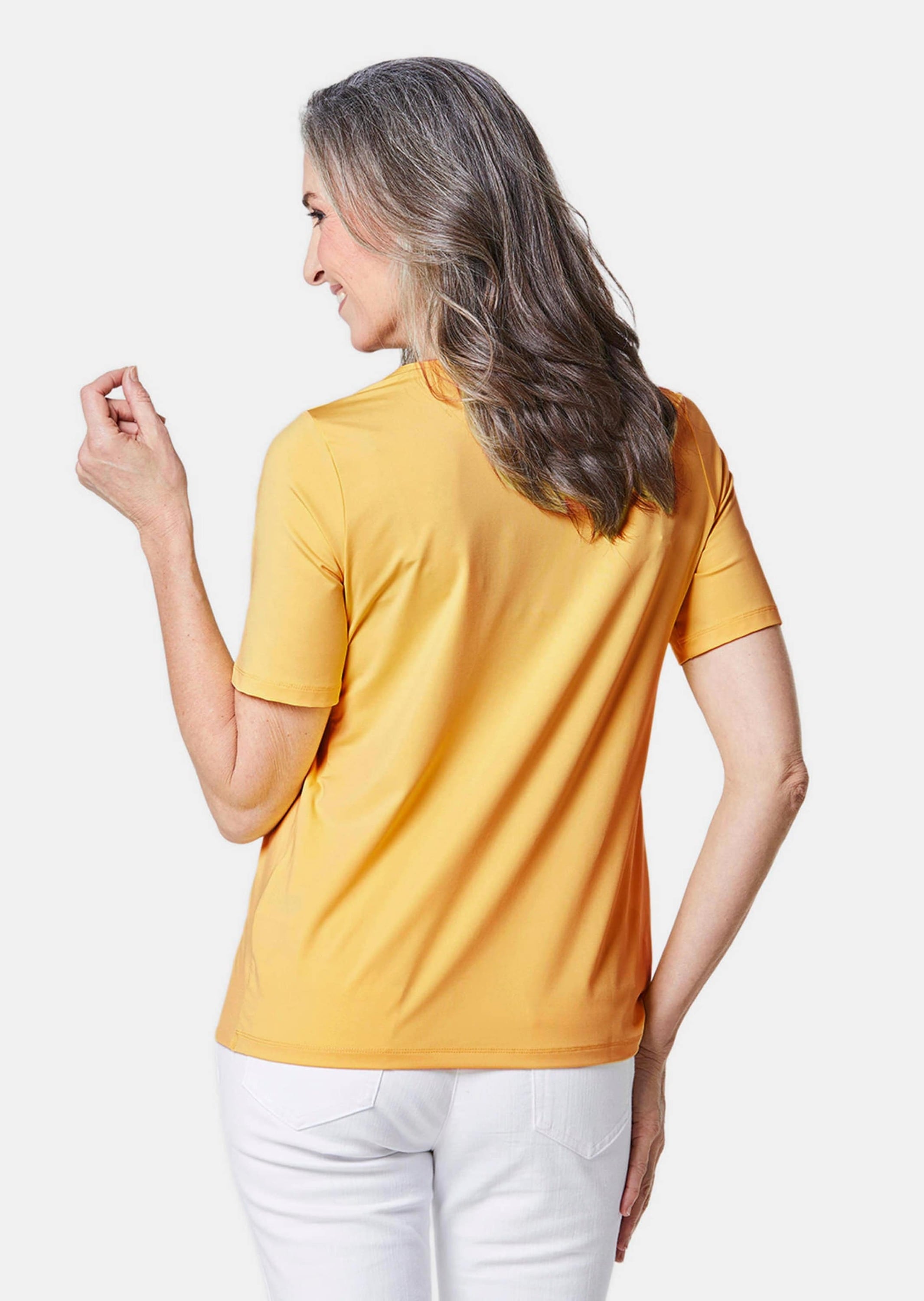 GOLDNER Langarm-Poloshirt »Shirt Gepflegtes Shirt in formstabiler Ware«