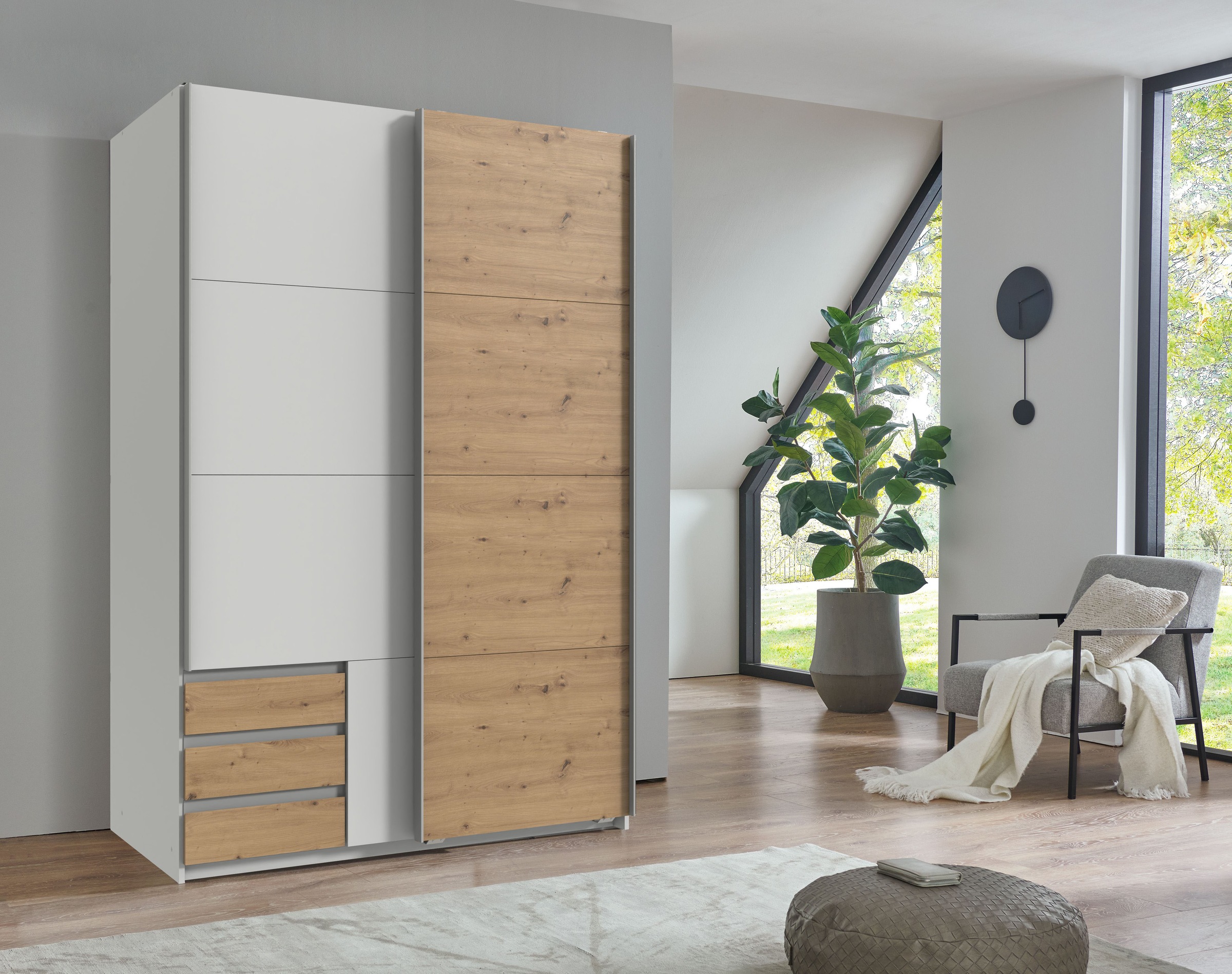 Wimex Schwebetürenschrank "Emden", Mit Außenschubkästen günstig online kaufen