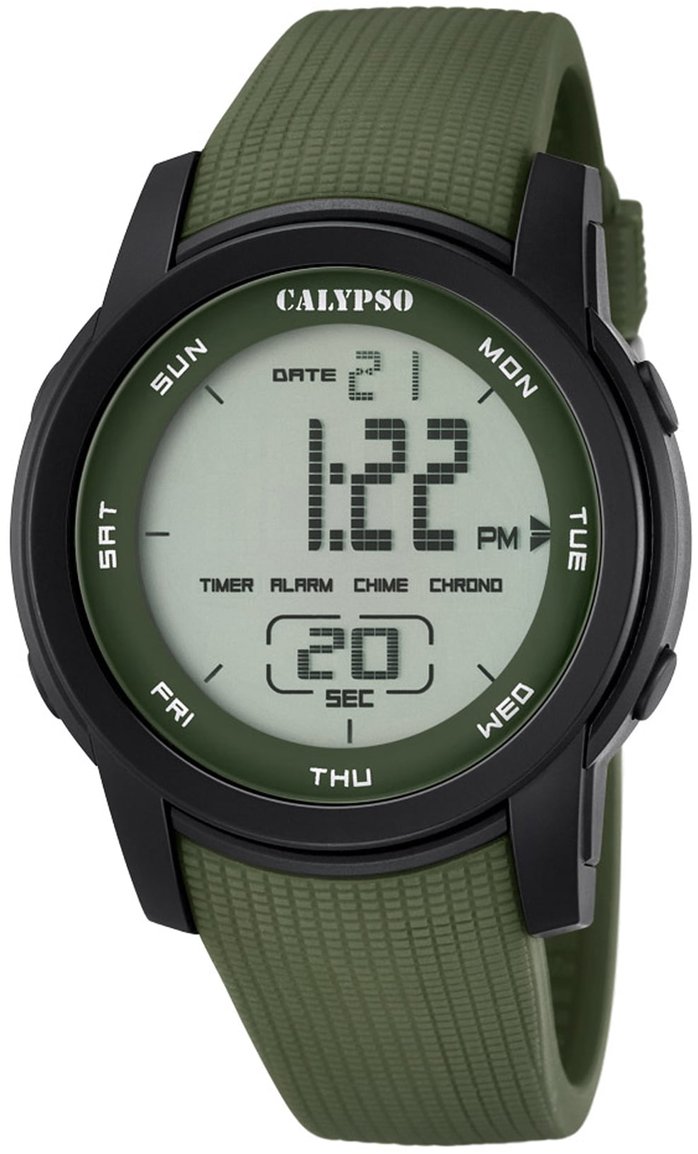 CALYPSO WATCHES Chronograph »Color Splash, K5698/4«, Armbanduhr, Quarzuhr, Herrenuhr, Datum, Digitalanzeige, Stoppfunktion