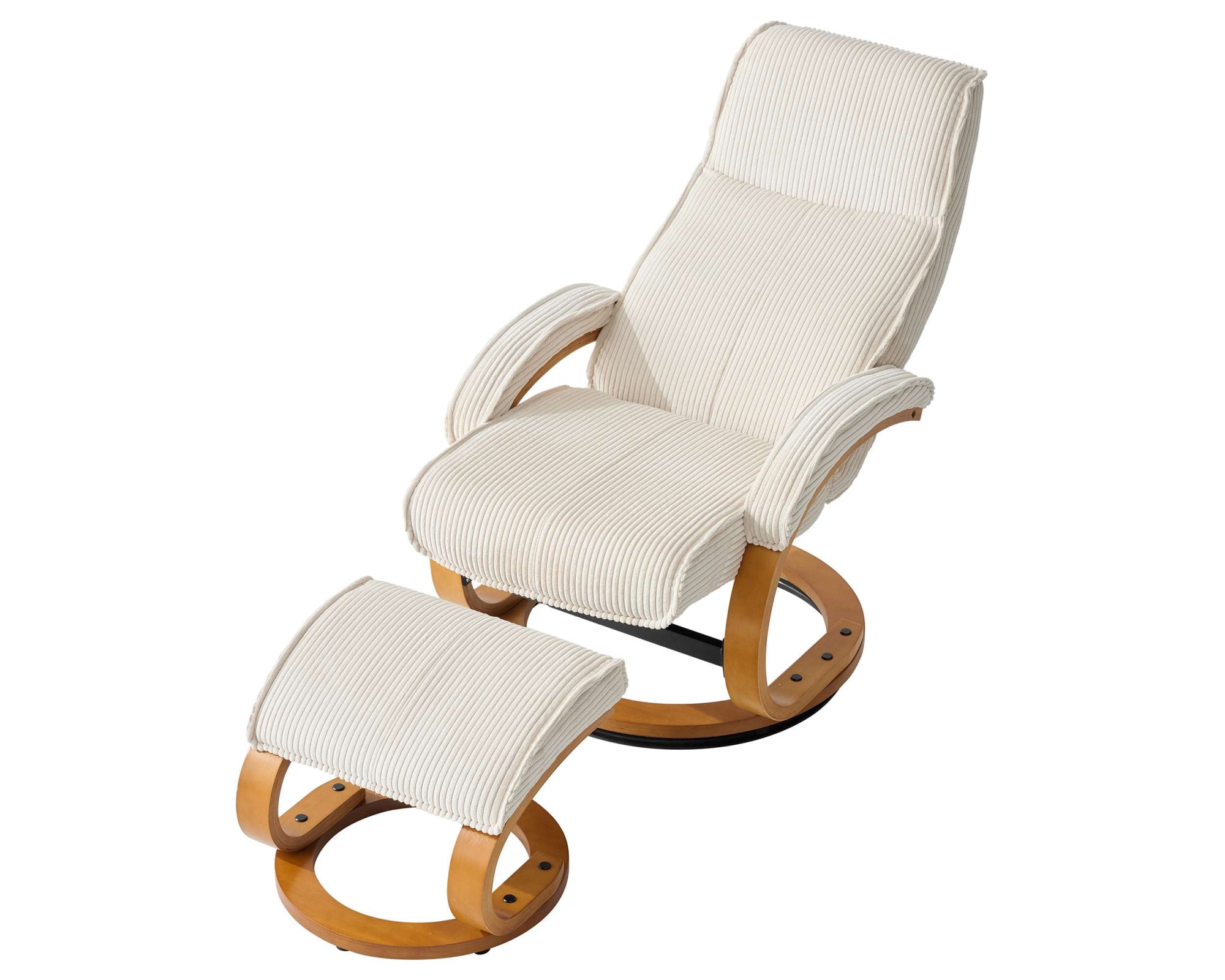 Home affaire Relaxsessel »Paris, mit Hocker - OTTO. Verlässliche Qualität.« bestehend aus Sessel und Hocker,  manuelle Relaxfunktion mit Drehfunktion, neu: Cord-Bezug