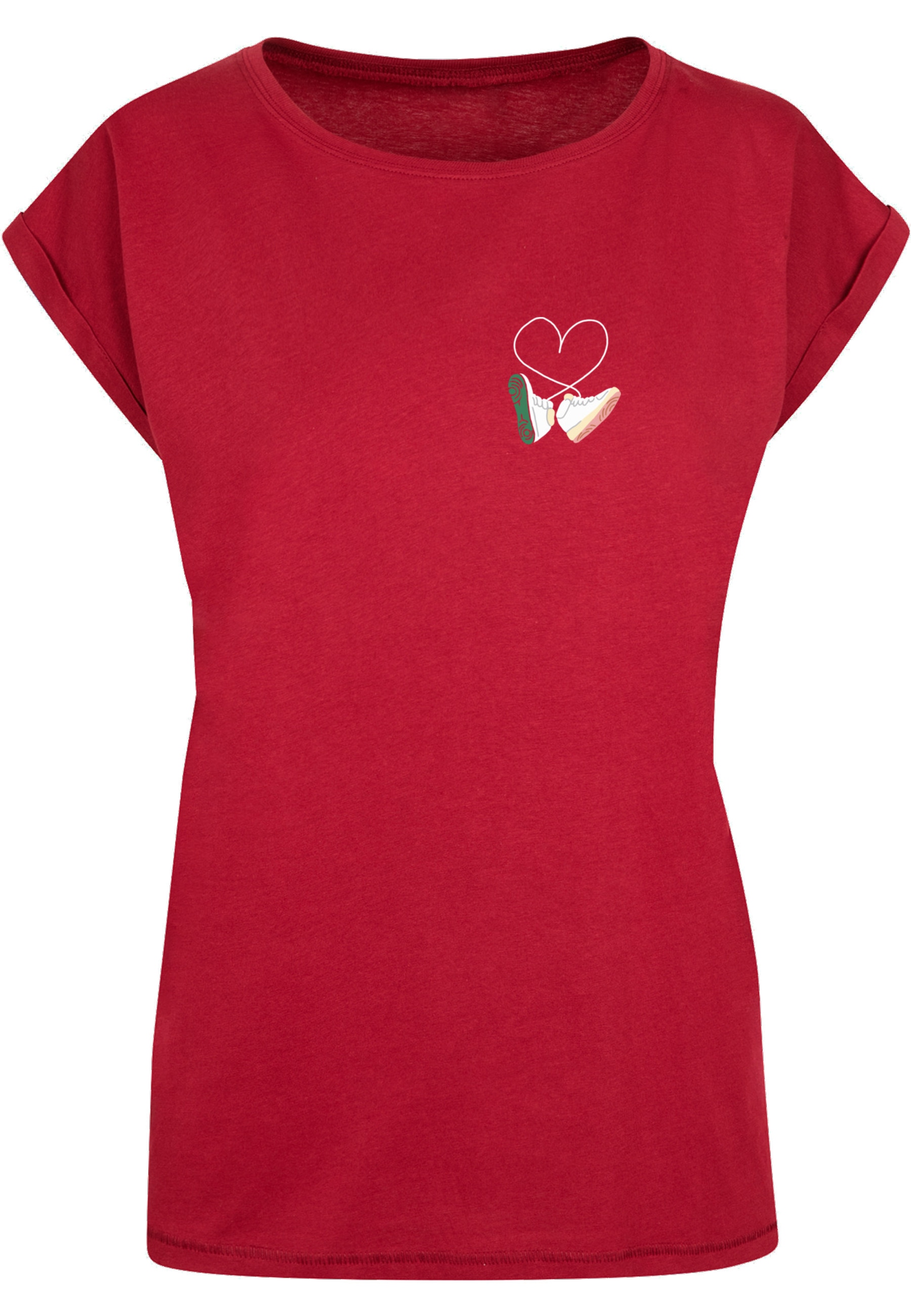 MisterTee Kurzarmshirt "MisterTee Damen Ladies Kicks Love EMB Tee" 1 Stk. günstig online kaufen