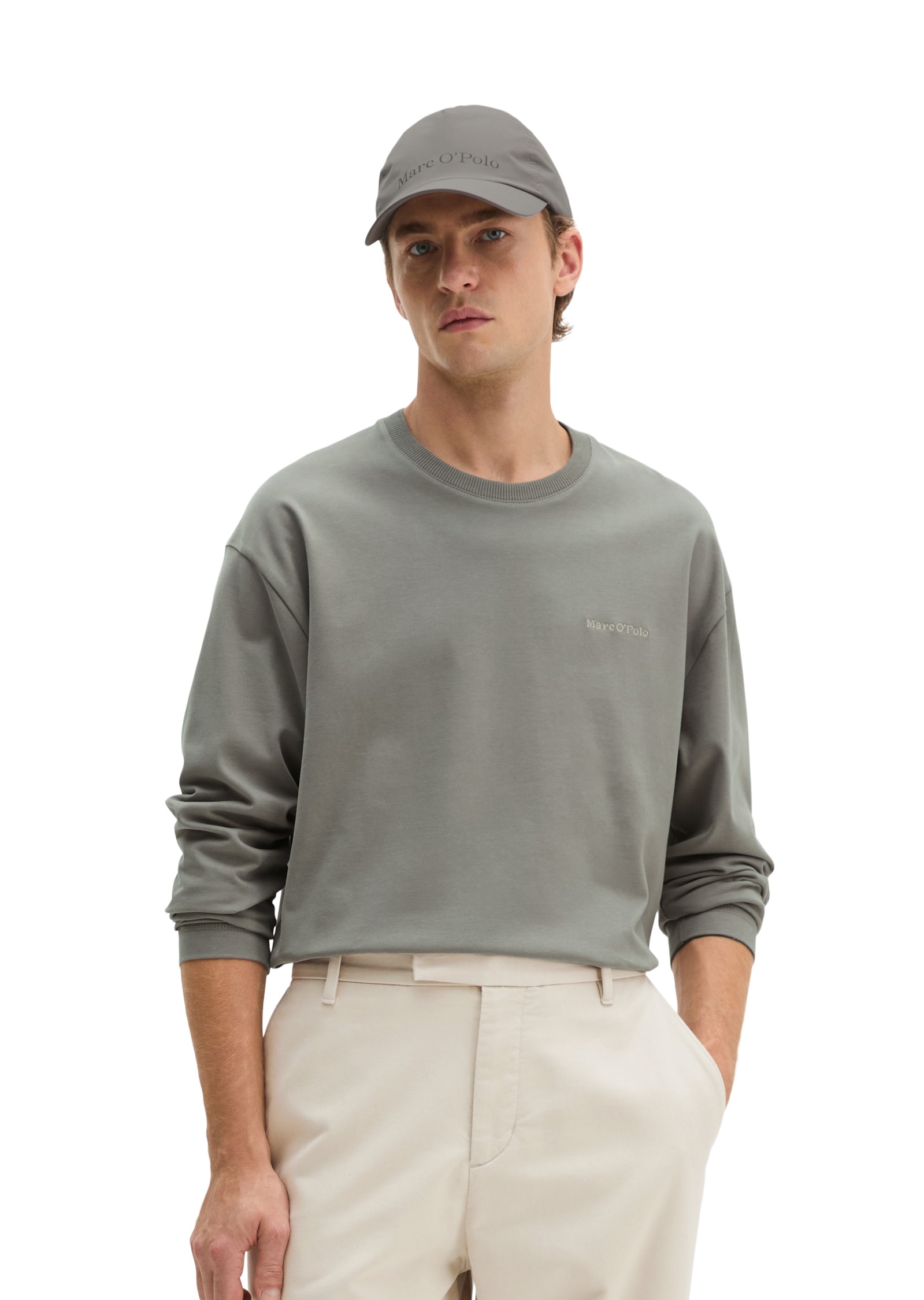 Marc OPolo Langarmshirt "aus schwerem Bio-Baumwoll-Jersey"