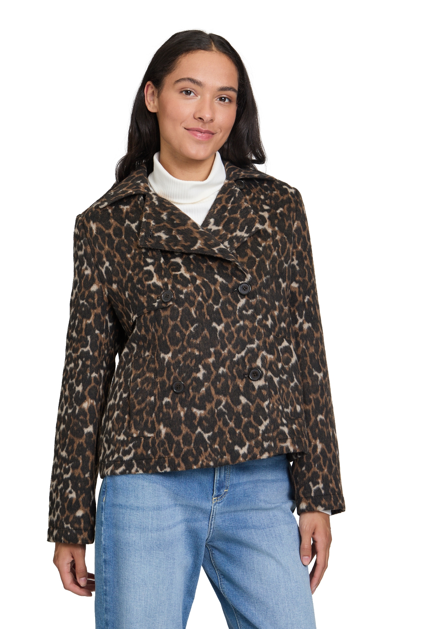 Cartoon Kurzblazer "Cartoon Damen Kurztrench mit Taschen" günstig online kaufen