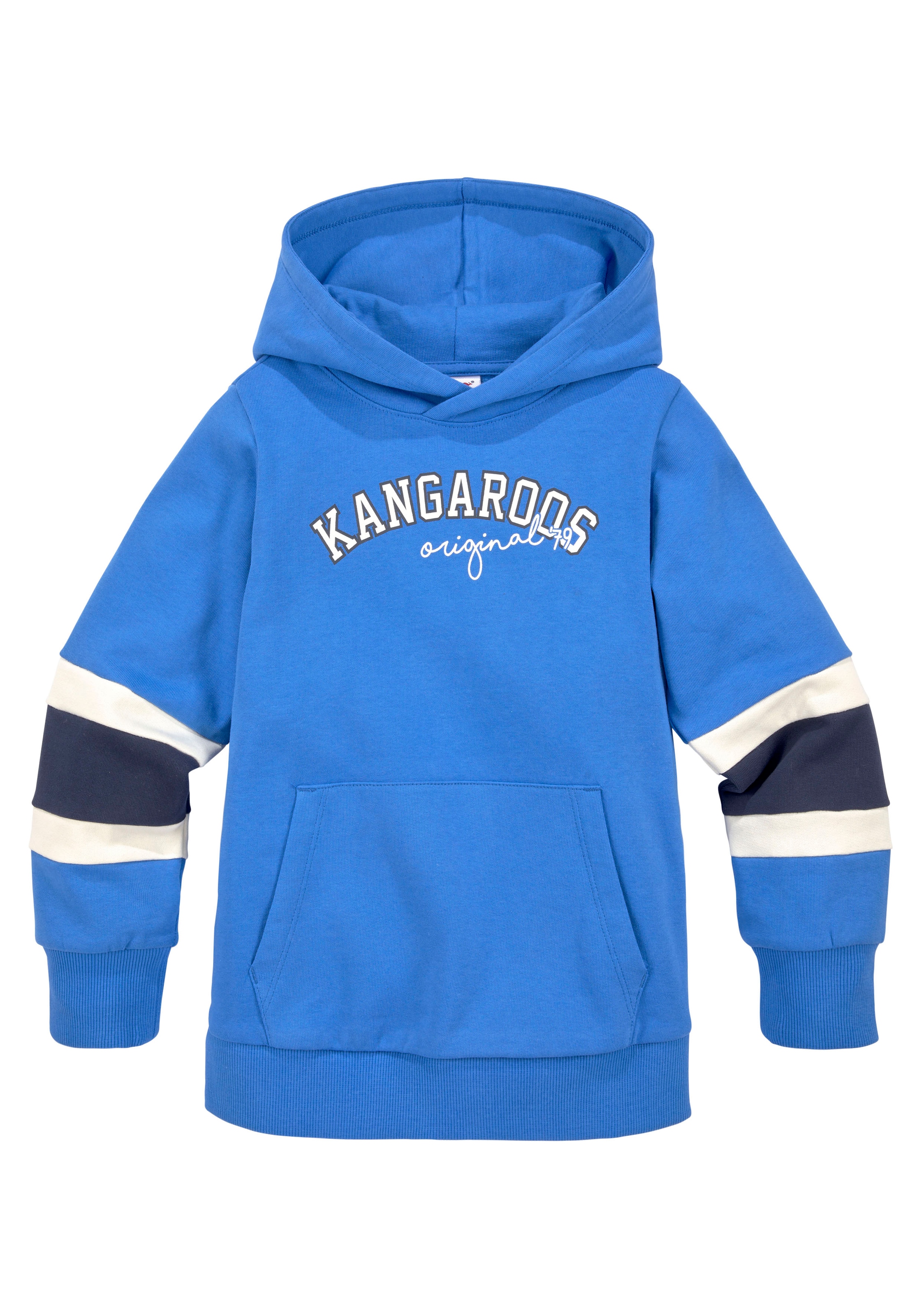 KangaROOS Kapuzensweatshirt »für kleine Jungen«, Langarm mit Rippbündchen, Basic-Passform